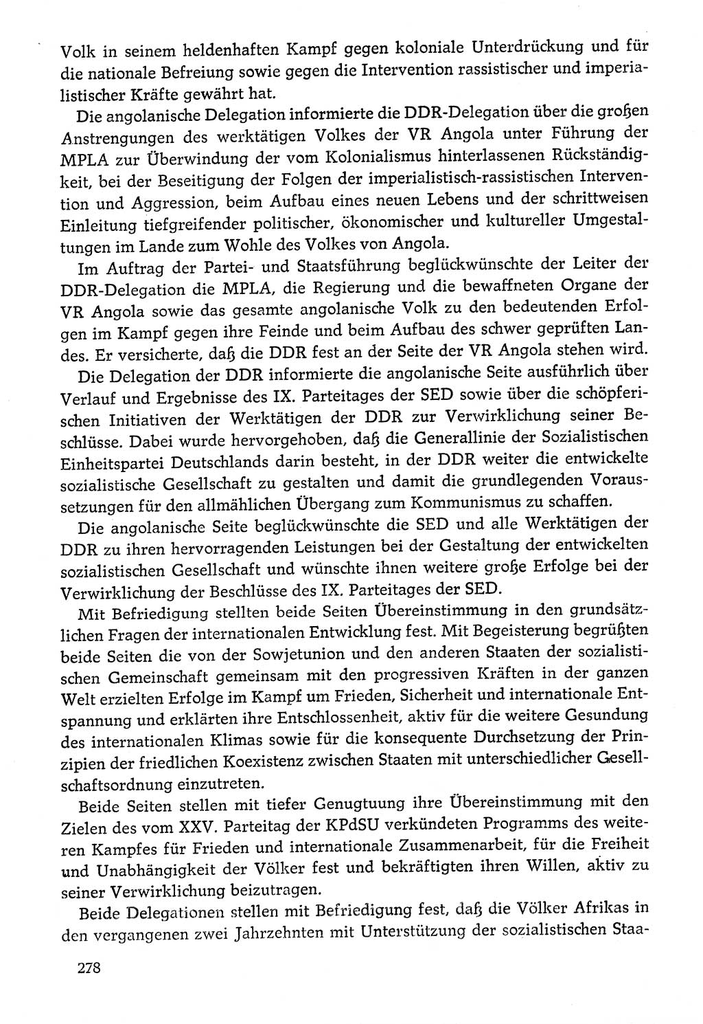 Dokumente der Sozialistischen Einheitspartei Deutschlands (SED) [Deutsche Demokratische Republik (DDR)] 1976-1977, Seite 278 (Dok. SED DDR 1976-1977, S. 278)