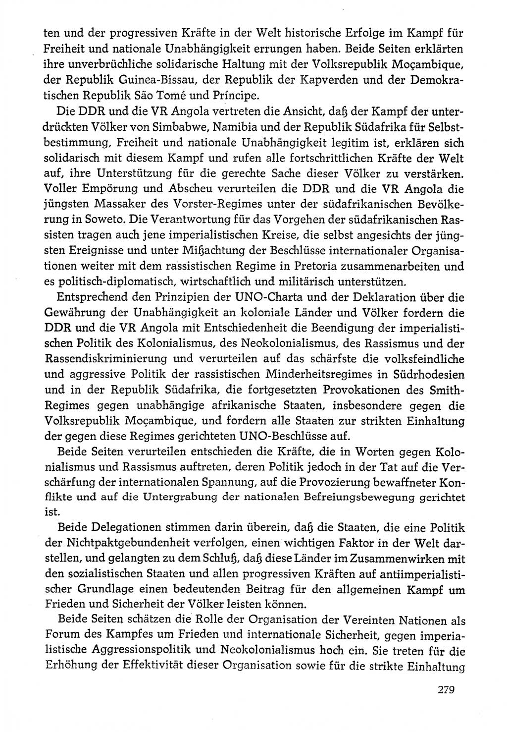 Dokumente der Sozialistischen Einheitspartei Deutschlands (SED) [Deutsche Demokratische Republik (DDR)] 1976-1977, Seite 279 (Dok. SED DDR 1976-1977, S. 279)