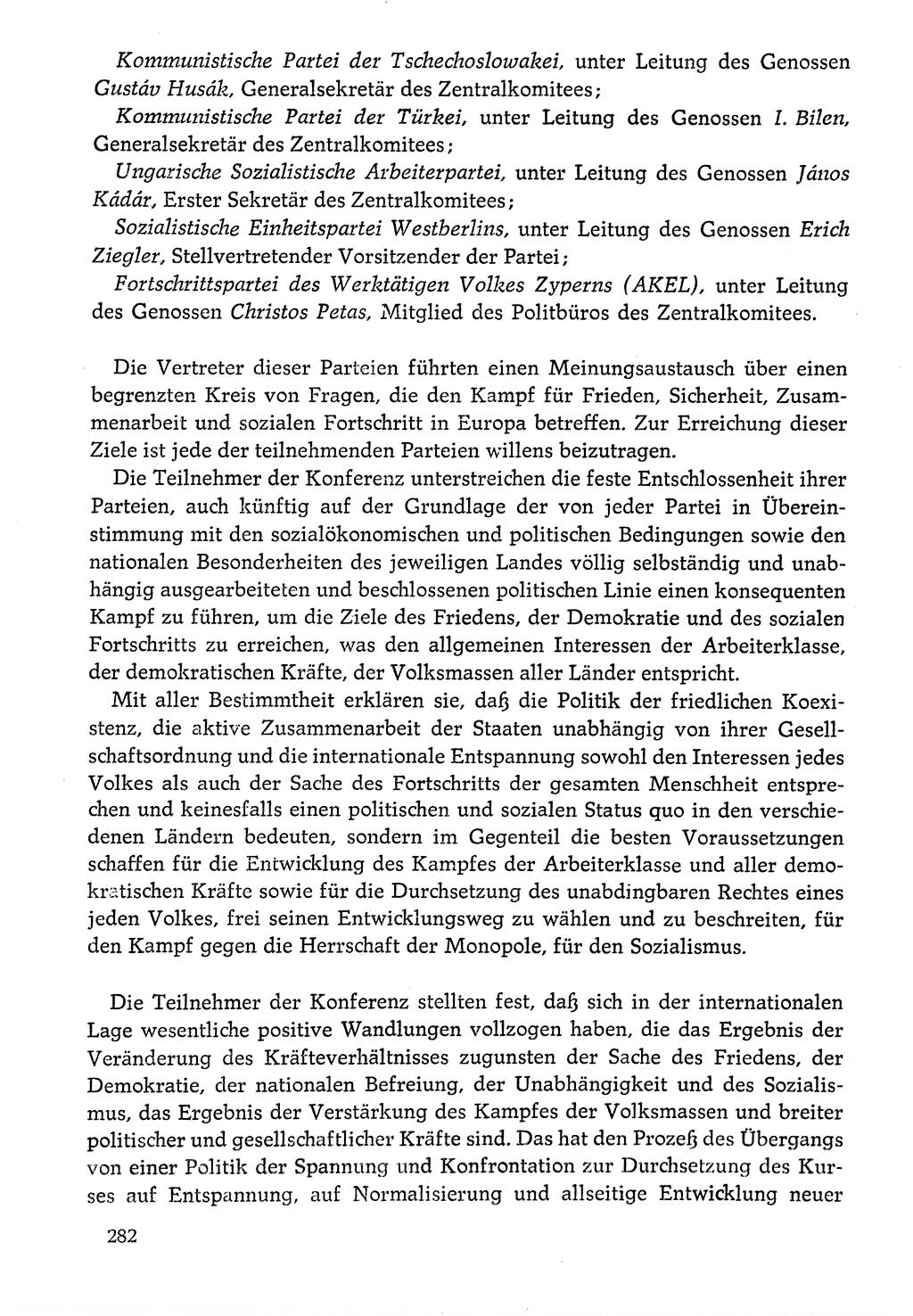 Dokumente der Sozialistischen Einheitspartei Deutschlands (SED) [Deutsche Demokratische Republik (DDR)] 1976-1977, Seite 282 (Dok. SED DDR 1976-1977, S. 282)