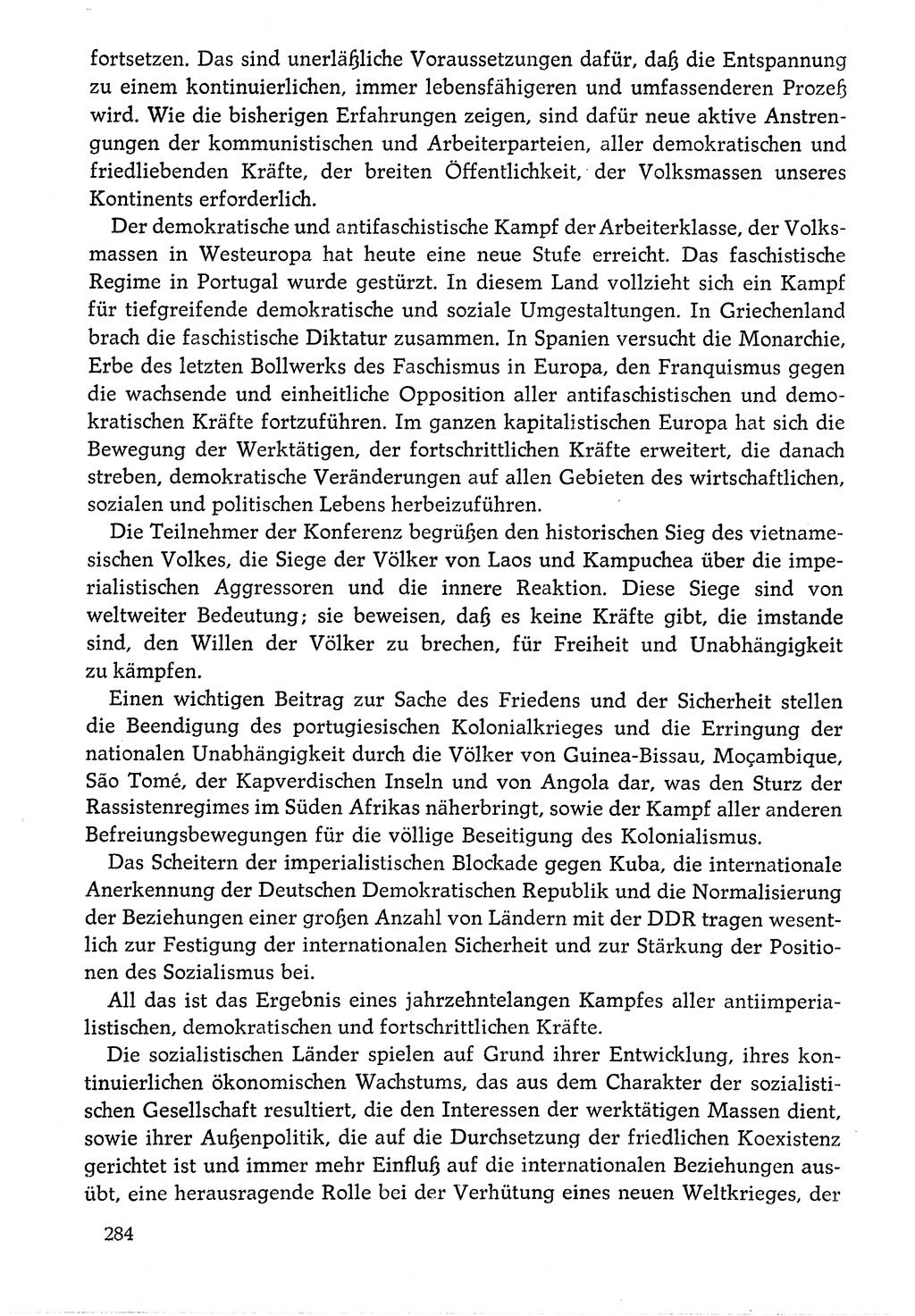 Dokumente der Sozialistischen Einheitspartei Deutschlands (SED) [Deutsche Demokratische Republik (DDR)] 1976-1977, Seite 284 (Dok. SED DDR 1976-1977, S. 284)