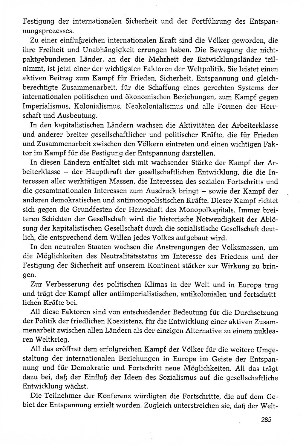 Dokumente der Sozialistischen Einheitspartei Deutschlands (SED) [Deutsche Demokratische Republik (DDR)] 1976-1977, Seite 285 (Dok. SED DDR 1976-1977, S. 285)