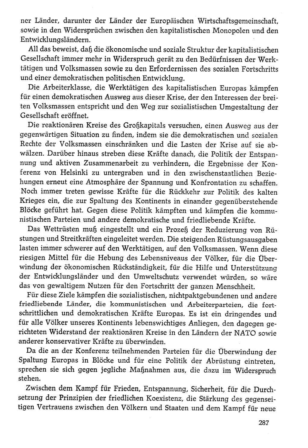 Dokumente der Sozialistischen Einheitspartei Deutschlands (SED) [Deutsche Demokratische Republik (DDR)] 1976-1977, Seite 287 (Dok. SED DDR 1976-1977, S. 287)