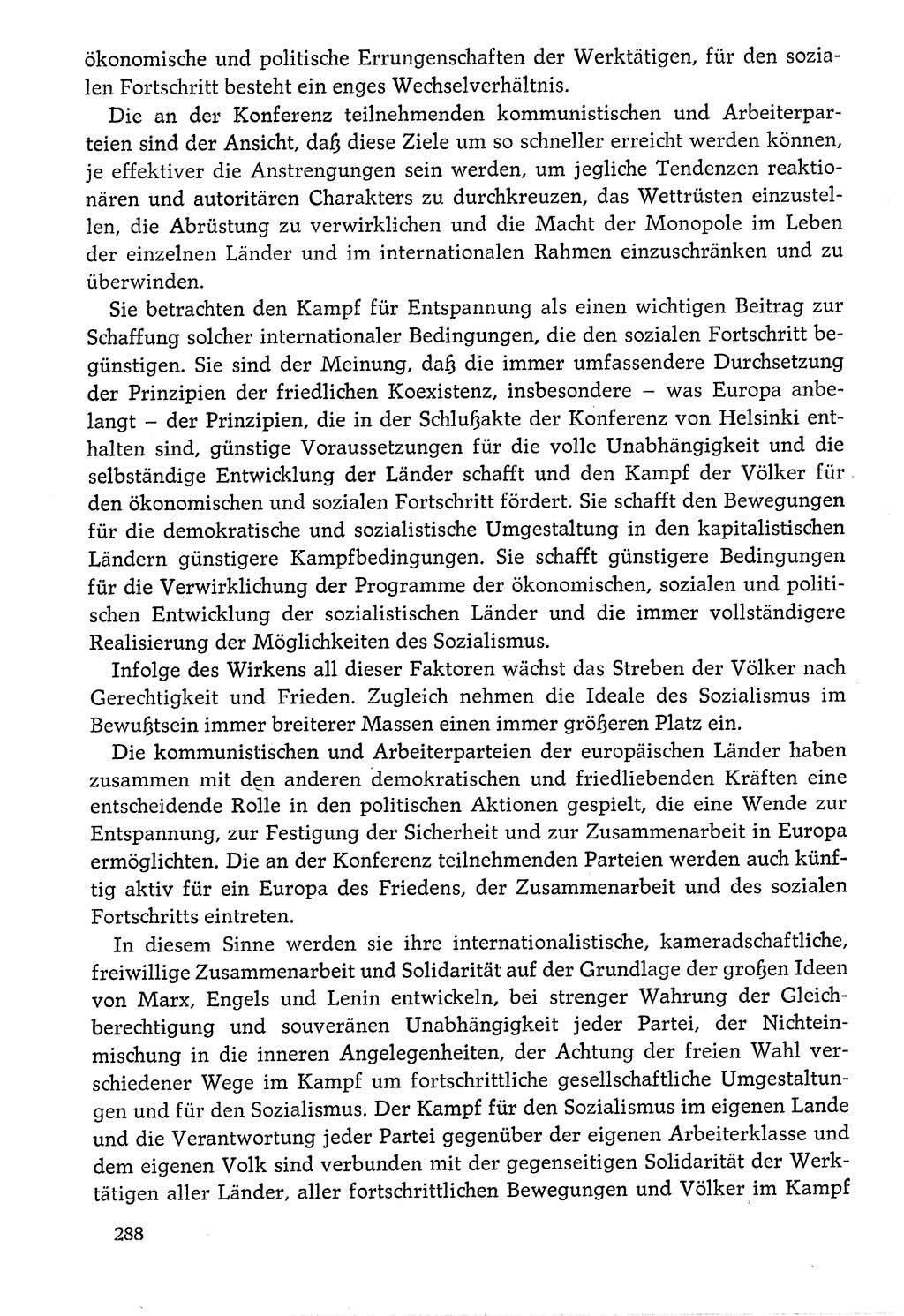 Dokumente der Sozialistischen Einheitspartei Deutschlands (SED) [Deutsche Demokratische Republik (DDR)] 1976-1977, Seite 288 (Dok. SED DDR 1976-1977, S. 288)