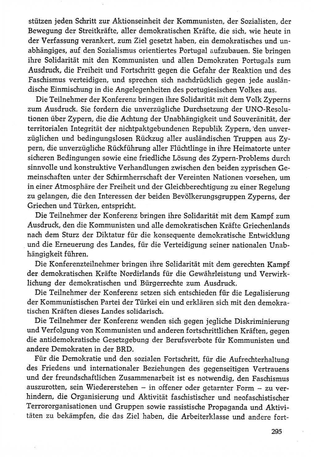 Dokumente der Sozialistischen Einheitspartei Deutschlands (SED) [Deutsche Demokratische Republik (DDR)] 1976-1977, Seite 295 (Dok. SED DDR 1976-1977, S. 295)