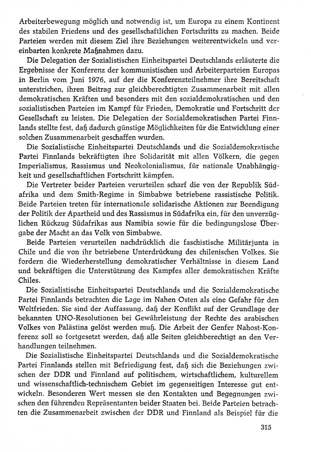 Dokumente der Sozialistischen Einheitspartei Deutschlands (SED) [Deutsche Demokratische Republik (DDR)] 1976-1977, Seite 315 (Dok. SED DDR 1976-1977, S. 315)