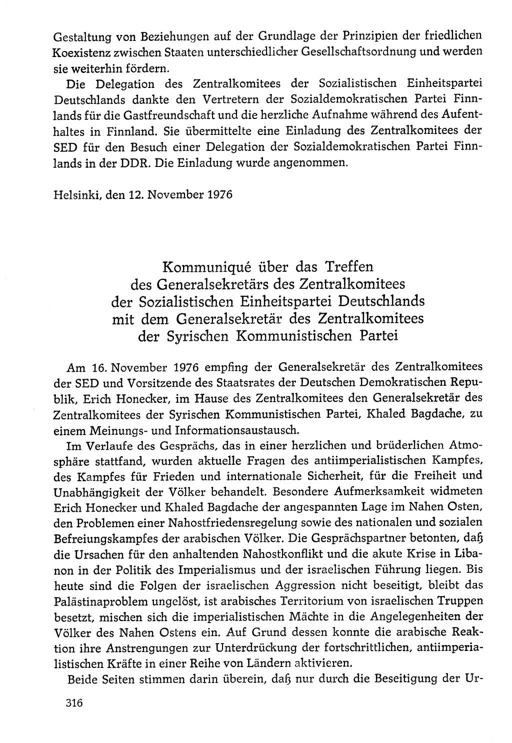 Dokumente der Sozialistischen Einheitspartei Deutschlands (SED) [Deutsche Demokratische Republik (DDR)] 1976-1977, Seite 316 (Dok. SED DDR 1976-1977, S. 316)