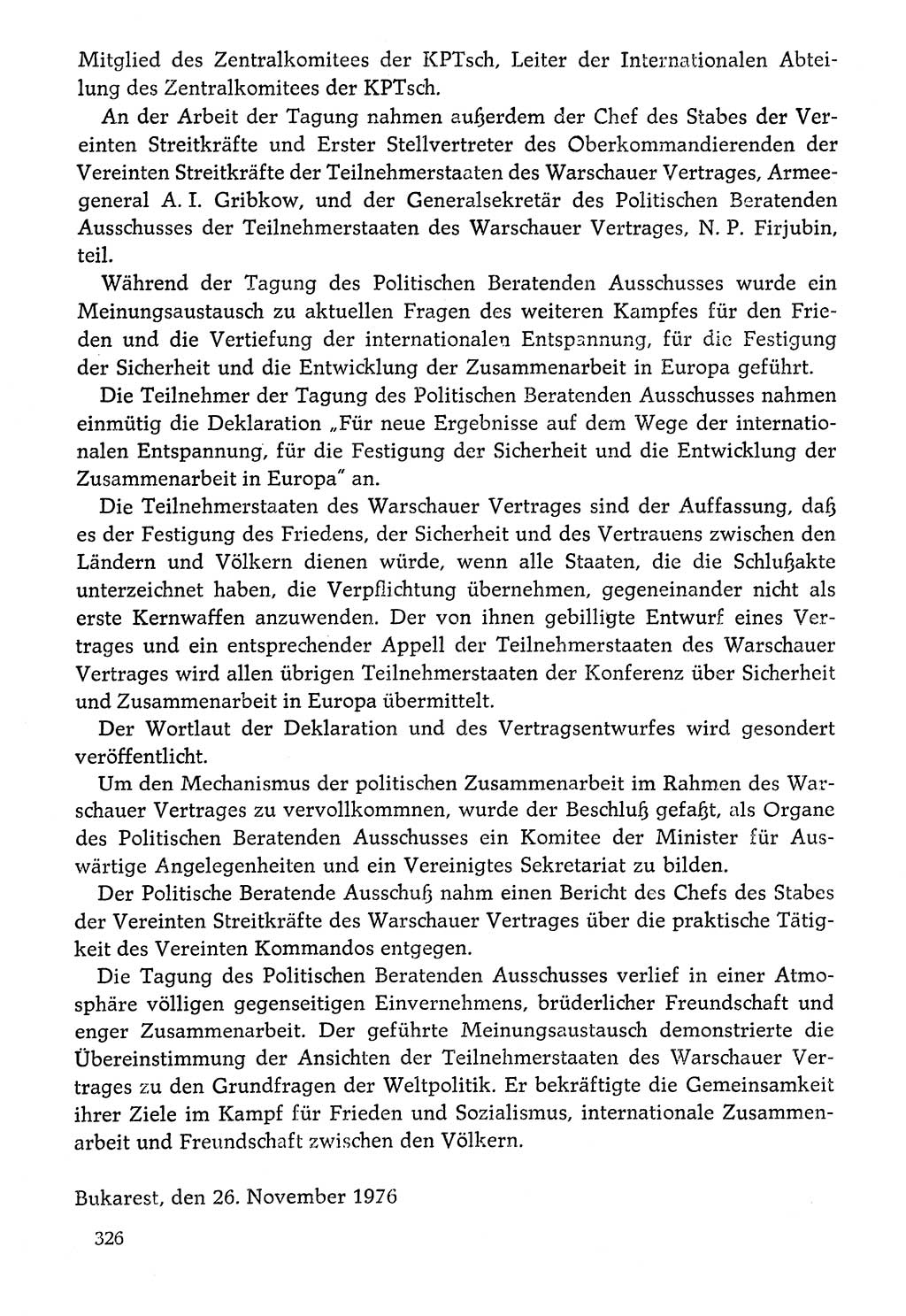 Dokumente der Sozialistischen Einheitspartei Deutschlands (SED) [Deutsche Demokratische Republik (DDR)] 1976-1977, Seite 326 (Dok. SED DDR 1976-1977, S. 326)
