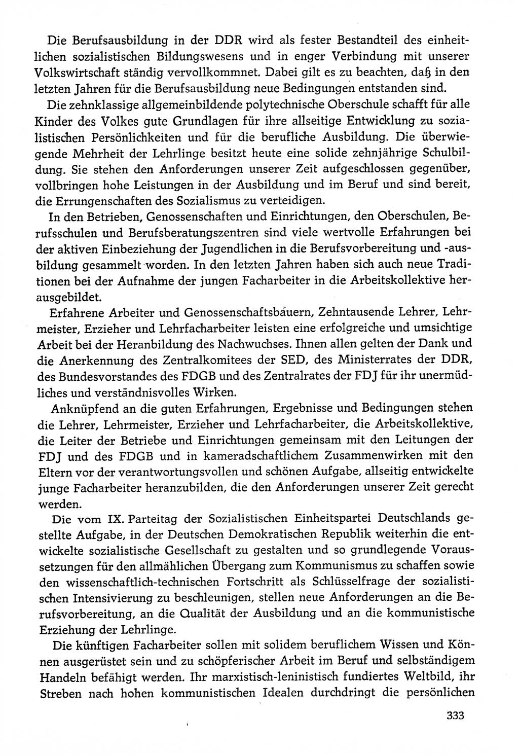 Dokumente der Sozialistischen Einheitspartei Deutschlands (SED) [Deutsche Demokratische Republik (DDR)] 1976-1977, Seite 333 (Dok. SED DDR 1976-1977, S. 333)