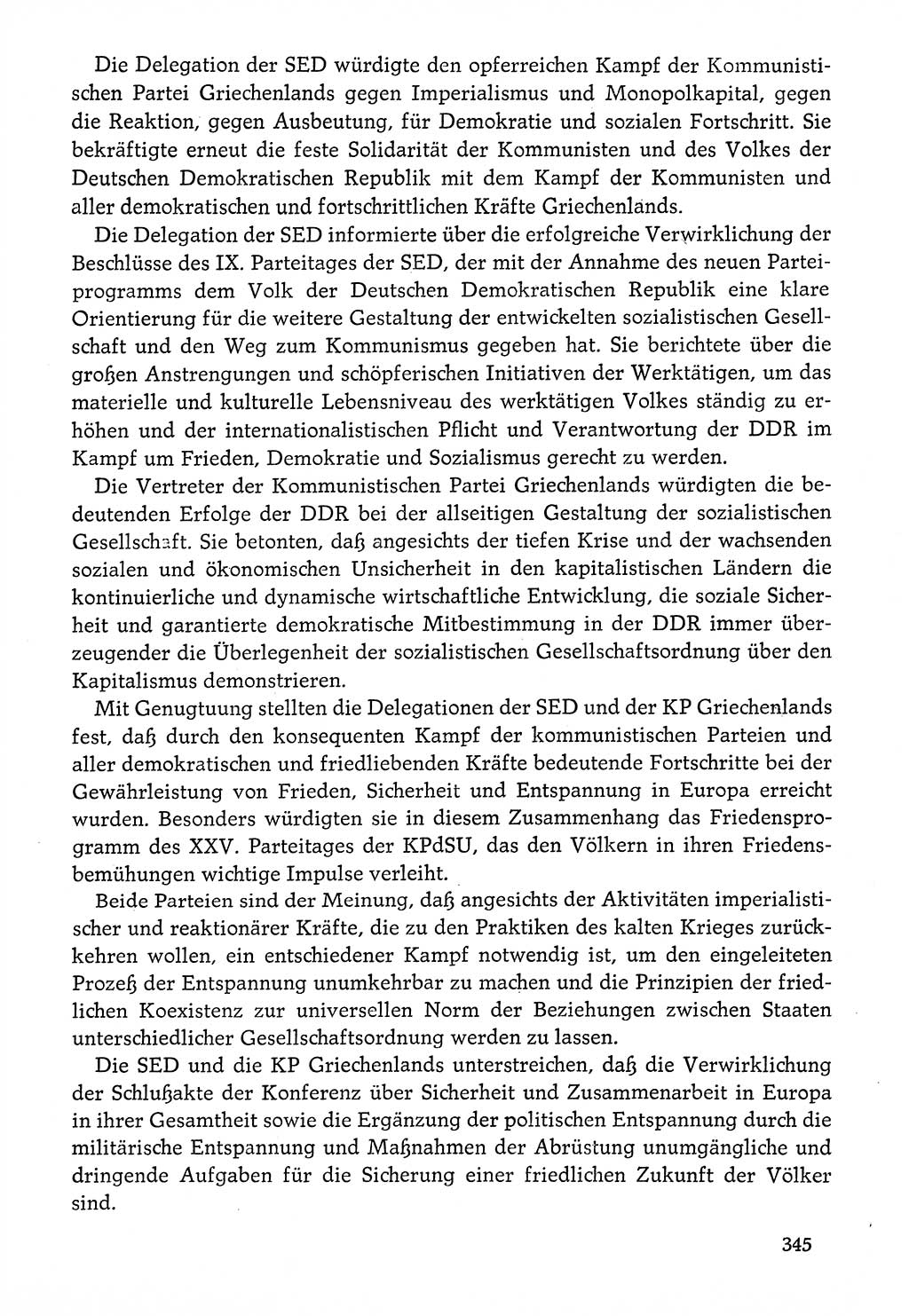 Dokumente der Sozialistischen Einheitspartei Deutschlands (SED) [Deutsche Demokratische Republik (DDR)] 1976-1977, Seite 345 (Dok. SED DDR 1976-1977, S. 345)