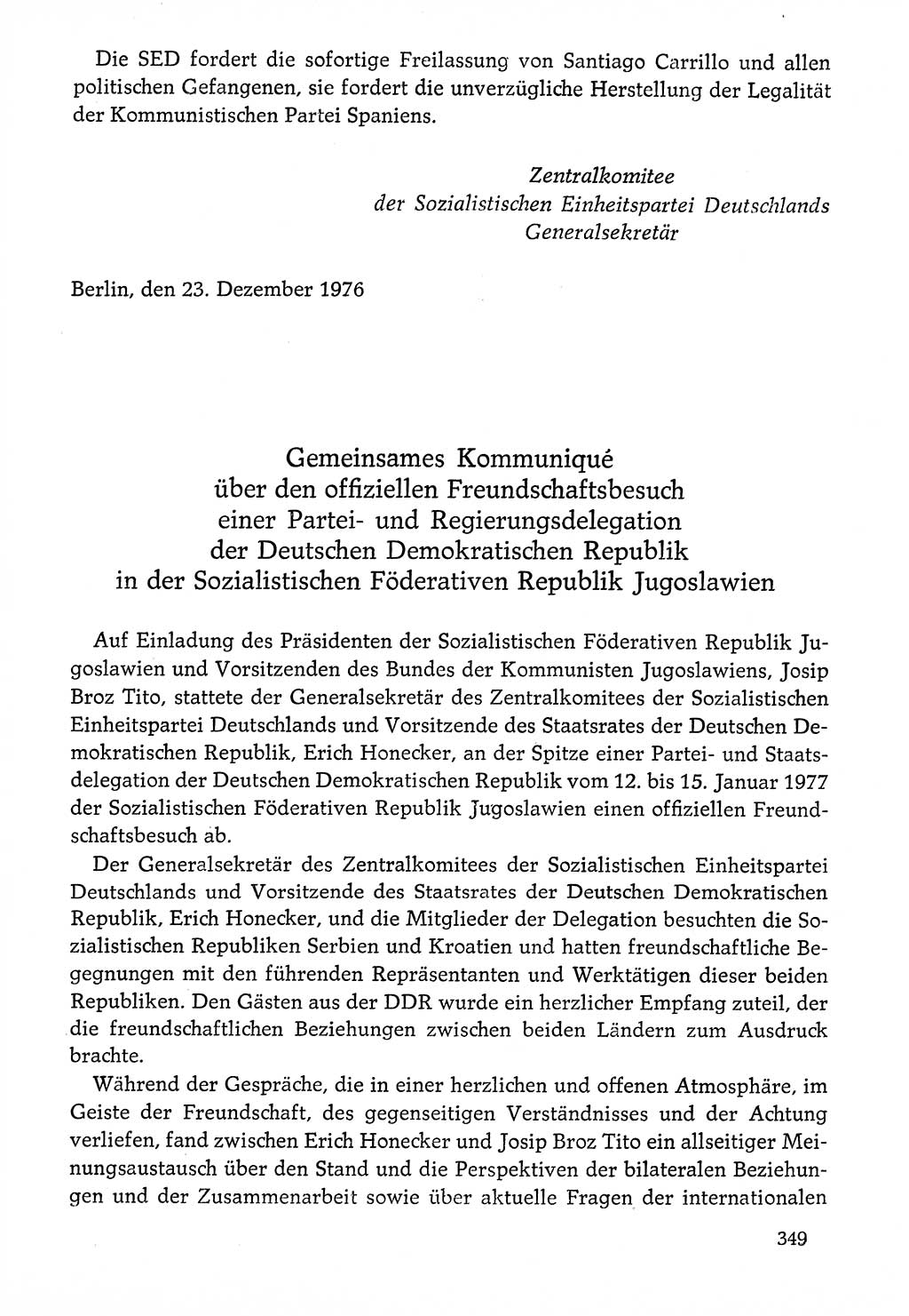 Dokumente der Sozialistischen Einheitspartei Deutschlands (SED) [Deutsche Demokratische Republik (DDR)] 1976-1977, Seite 349 (Dok. SED DDR 1976-1977, S. 349)