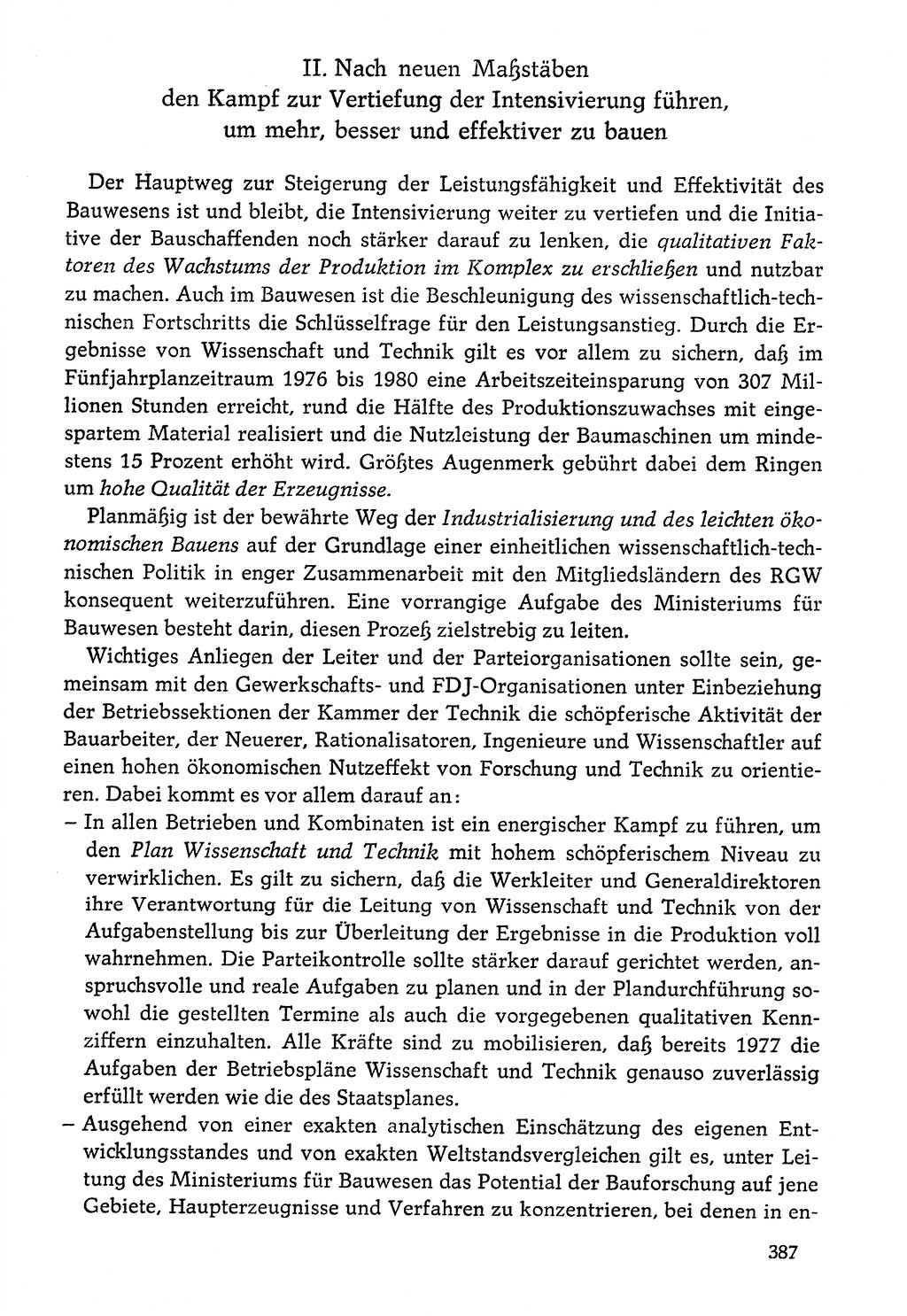 Dokumente der Sozialistischen Einheitspartei Deutschlands (SED) [Deutsche Demokratische Republik (DDR)] 1976-1977, Seite 387 (Dok. SED DDR 1976-1977, S. 387)