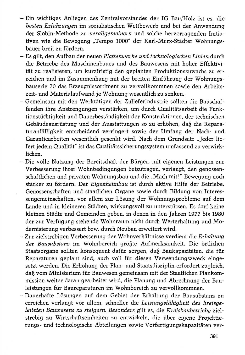 Dokumente der Sozialistischen Einheitspartei Deutschlands (SED) [Deutsche Demokratische Republik (DDR)] 1976-1977, Seite 391 (Dok. SED DDR 1976-1977, S. 391)