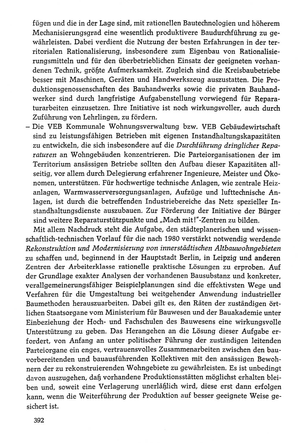 Dokumente der Sozialistischen Einheitspartei Deutschlands (SED) [Deutsche Demokratische Republik (DDR)] 1976-1977, Seite 392 (Dok. SED DDR 1976-1977, S. 392)