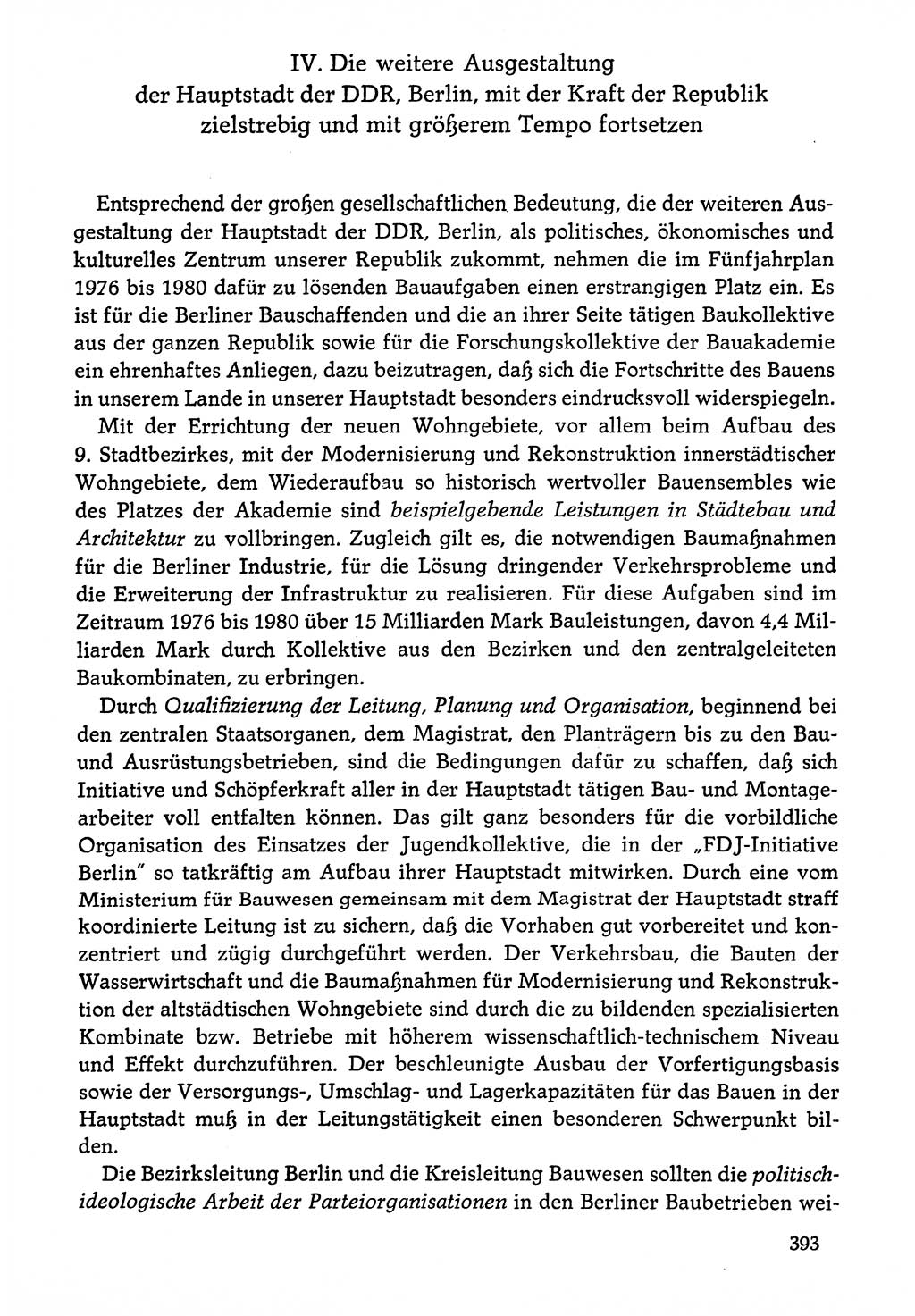 Dokumente der Sozialistischen Einheitspartei Deutschlands (SED) [Deutsche Demokratische Republik (DDR)] 1976-1977, Seite 393 (Dok. SED DDR 1976-1977, S. 393)