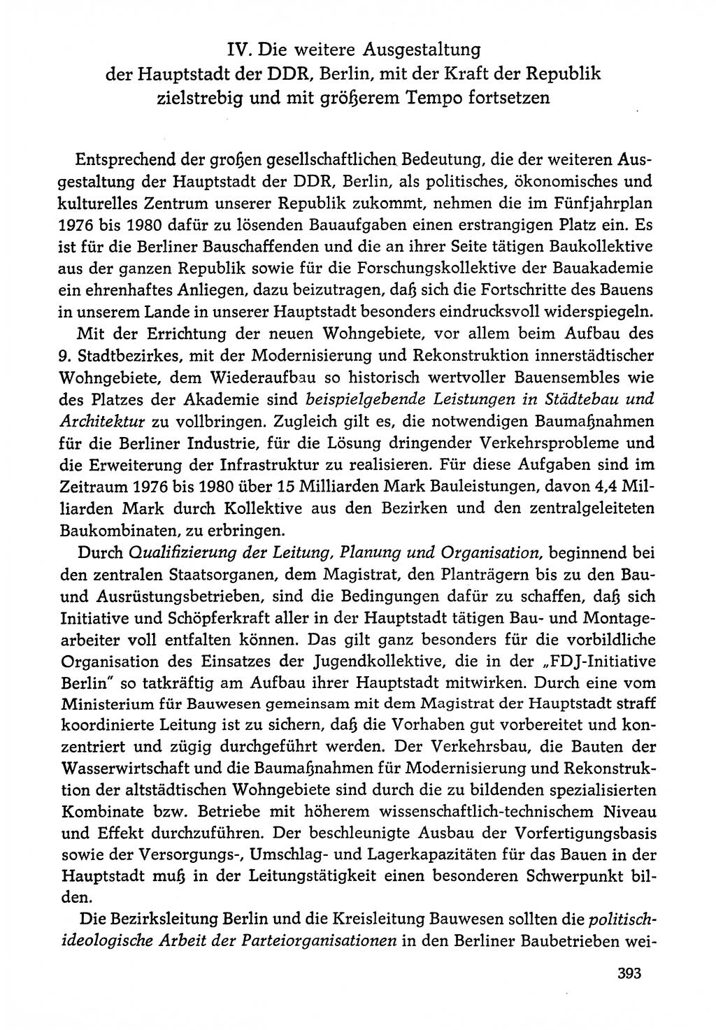 Dokumente der Sozialistischen Einheitspartei Deutschlands (SED) [Deutsche Demokratische Republik (DDR)] 1976-1977, Seite 393 (Dok. SED DDR 1976-1977, S. 393)