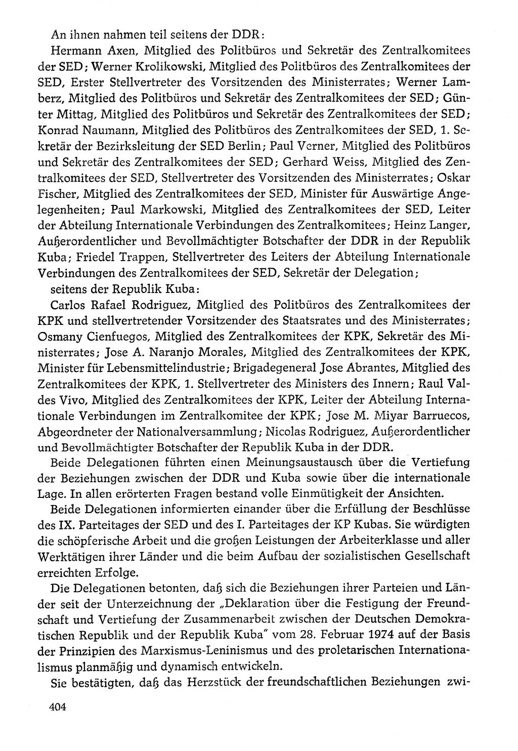 Dokumente der Sozialistischen Einheitspartei Deutschlands (SED) [Deutsche Demokratische Republik (DDR)] 1976-1977, Seite 404 (Dok. SED DDR 1976-1977, S. 404)