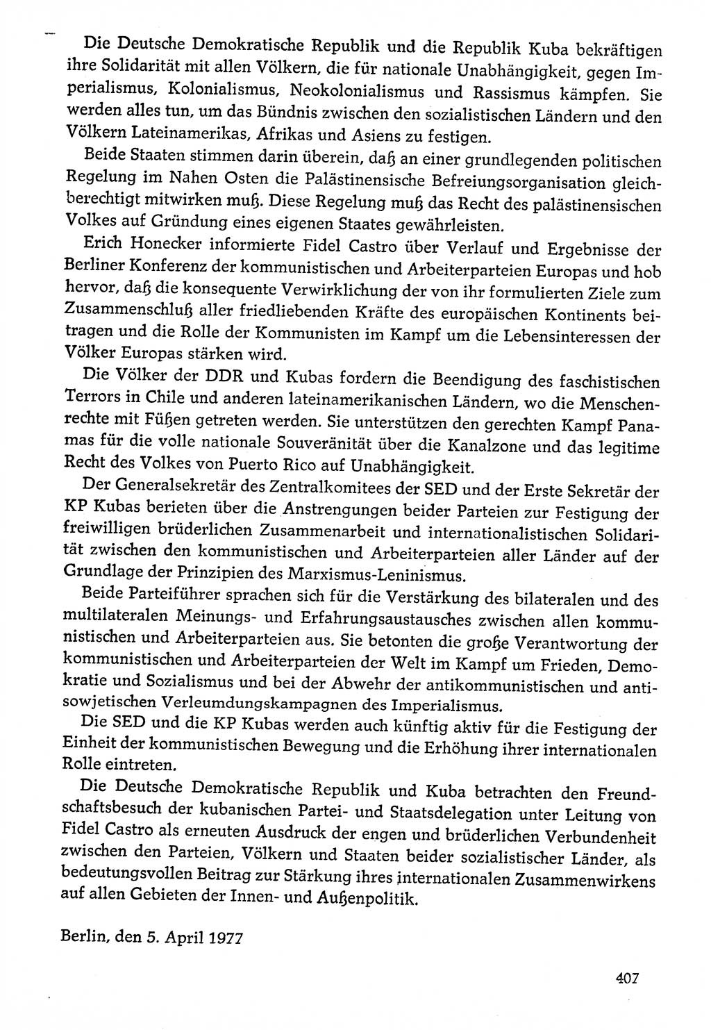 Dokumente der Sozialistischen Einheitspartei Deutschlands (SED) [Deutsche Demokratische Republik (DDR)] 1976-1977, Seite 407 (Dok. SED DDR 1976-1977, S. 407)