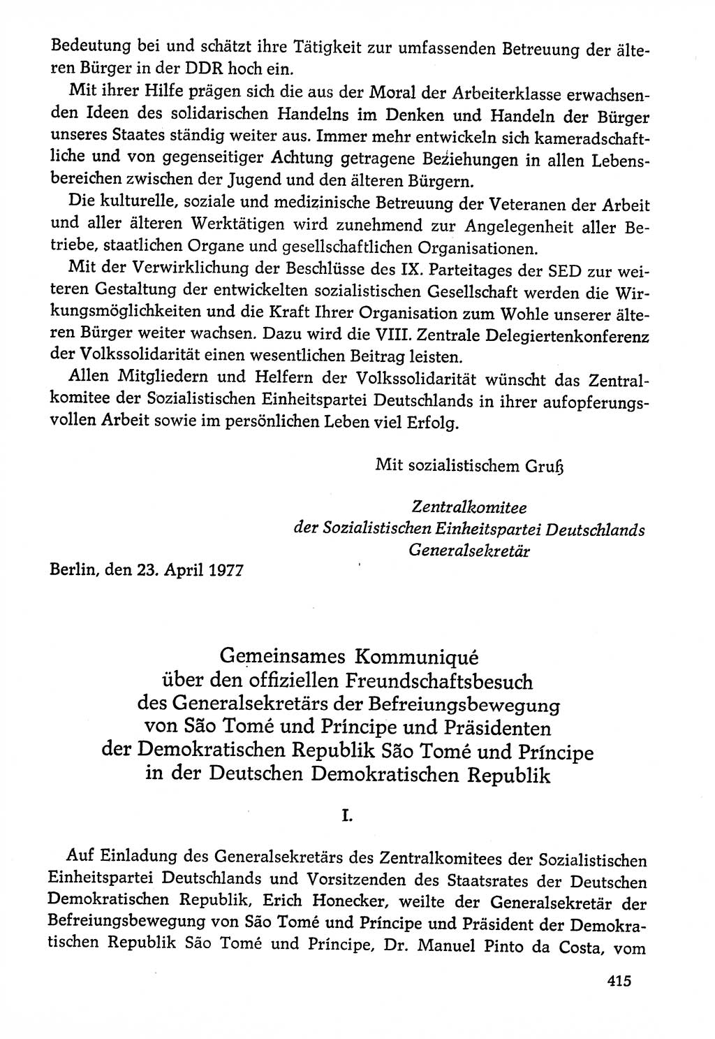 Dokumente der Sozialistischen Einheitspartei Deutschlands (SED) [Deutsche Demokratische Republik (DDR)] 1976-1977, Seite 415 (Dok. SED DDR 1976-1977, S. 415)