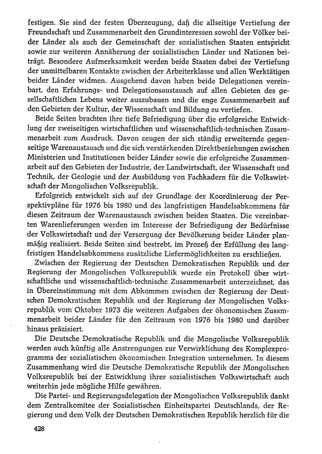 Dokumente der Sozialistischen Einheitspartei Deutschlands (SED) [Deutsche Demokratische Republik (DDR)] 1976-1977, Seite 428 (Dok. SED DDR 1976-1977, S. 428)