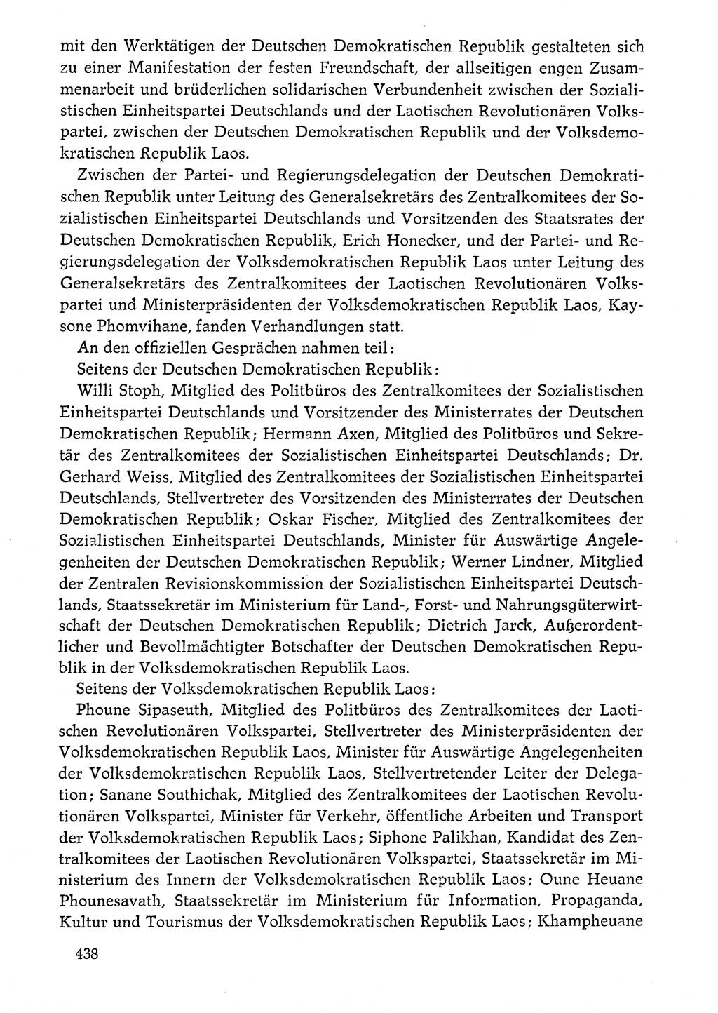 Dokumente der Sozialistischen Einheitspartei Deutschlands (SED) [Deutsche Demokratische Republik (DDR)] 1976-1977, Seite 438 (Dok. SED DDR 1976-1977, S. 438)