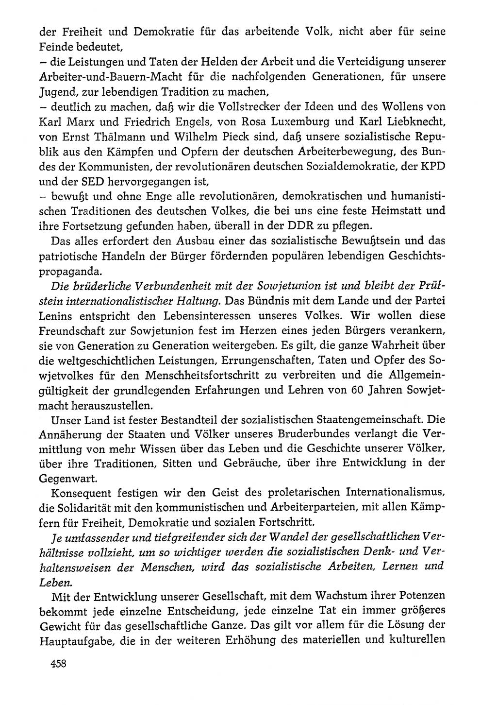 Dokumente der Sozialistischen Einheitspartei Deutschlands (SED) [Deutsche Demokratische Republik (DDR)] 1976-1977, Seite 458 (Dok. SED DDR 1976-1977, S. 458)