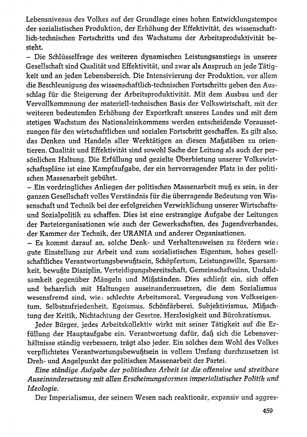 Dokumente der Sozialistischen Einheitspartei Deutschlands (SED) [Deutsche Demokratische Republik (DDR)] 1976-1977, Seite 459 (Dok. SED DDR 1976-1977, S. 459)