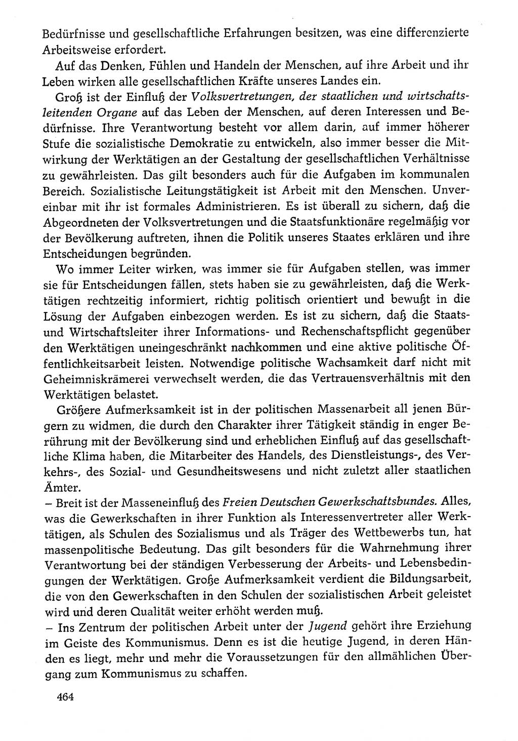 Dokumente der Sozialistischen Einheitspartei Deutschlands (SED) [Deutsche Demokratische Republik (DDR)] 1976-1977, Seite 464 (Dok. SED DDR 1976-1977, S. 464)