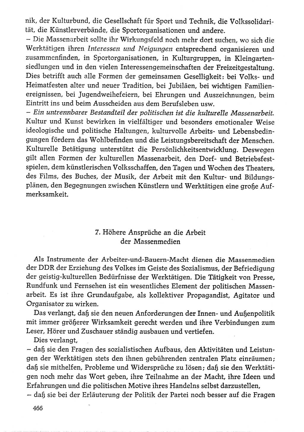 Dokumente der Sozialistischen Einheitspartei Deutschlands (SED) [Deutsche Demokratische Republik (DDR)] 1976-1977, Seite 466 (Dok. SED DDR 1976-1977, S. 466)