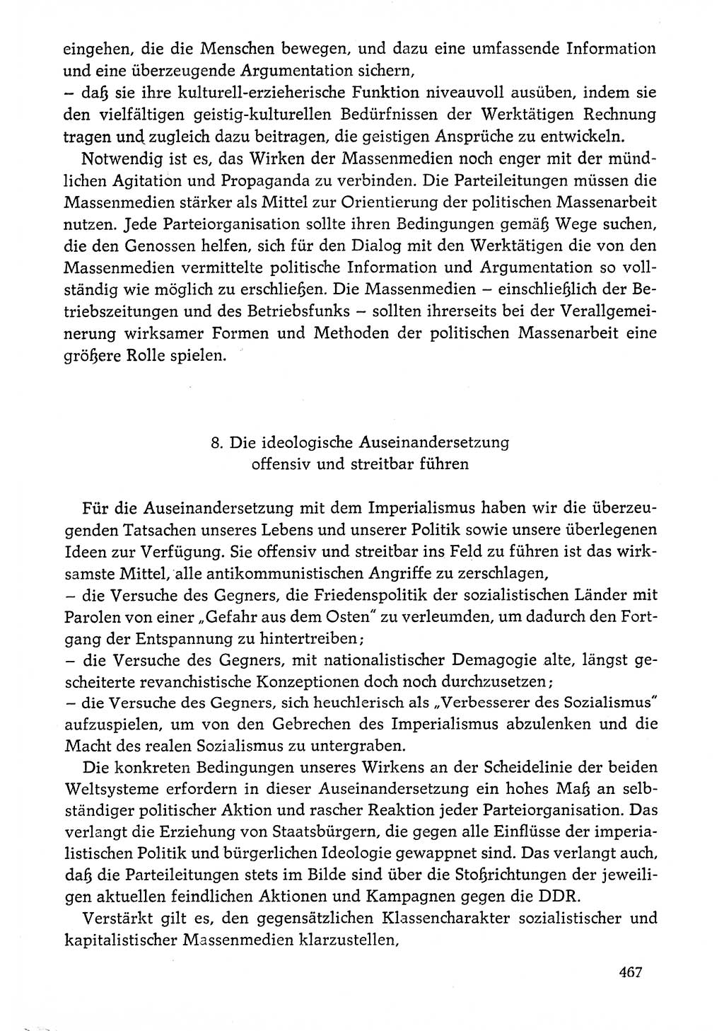Dokumente der Sozialistischen Einheitspartei Deutschlands (SED) [Deutsche Demokratische Republik (DDR)] 1976-1977, Seite 467 (Dok. SED DDR 1976-1977, S. 467)