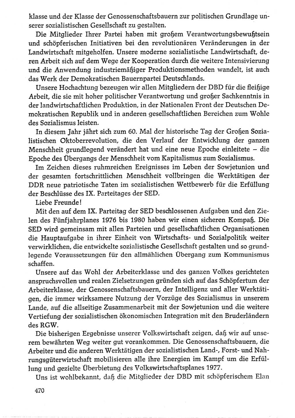 Dokumente der Sozialistischen Einheitspartei Deutschlands (SED) [Deutsche Demokratische Republik (DDR)] 1976-1977, Seite 470 (Dok. SED DDR 1976-1977, S. 470)