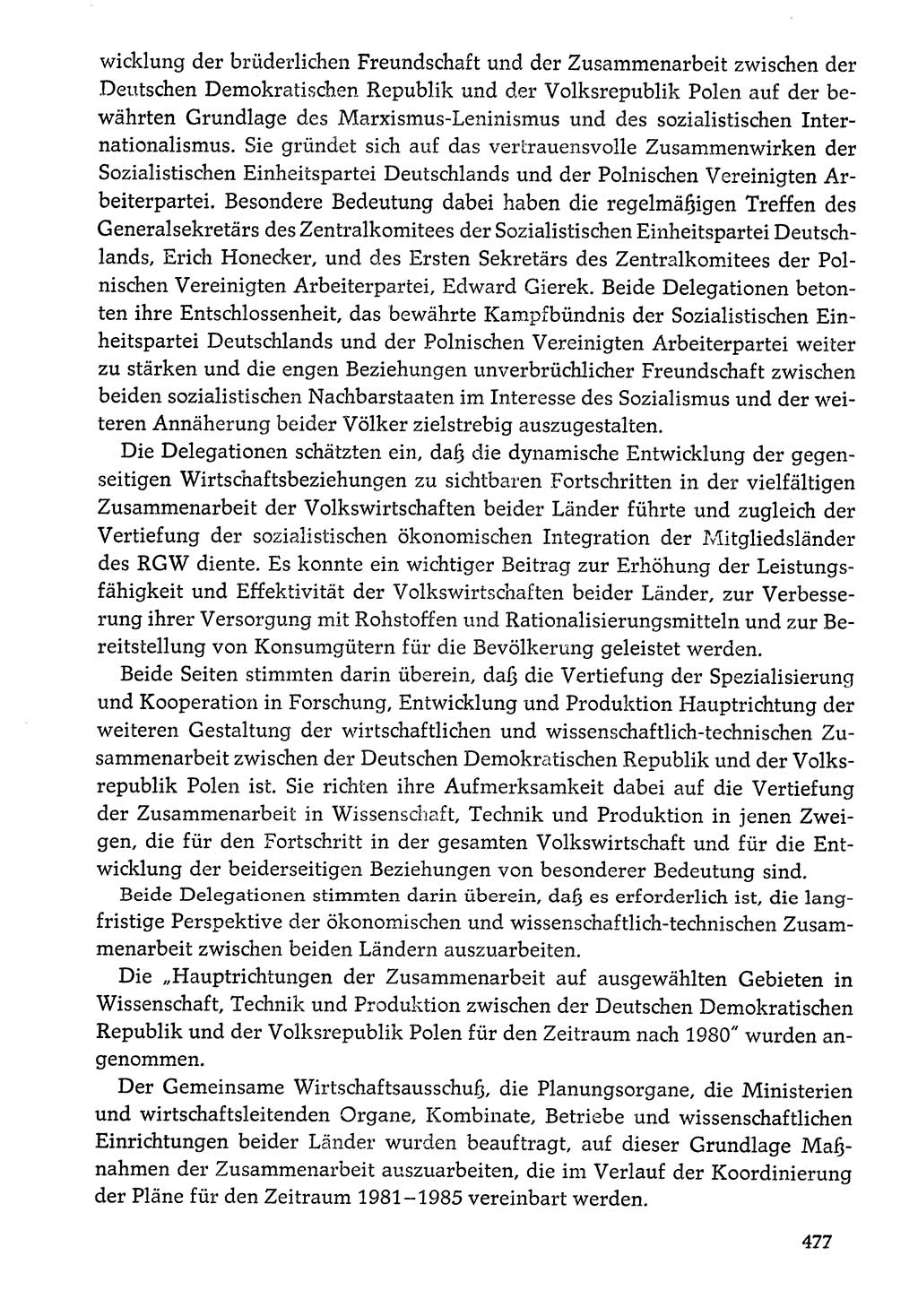 Dokumente der Sozialistischen Einheitspartei Deutschlands (SED) [Deutsche Demokratische Republik (DDR)] 1976-1977, Seite 477 (Dok. SED DDR 1976-1977, S. 477)