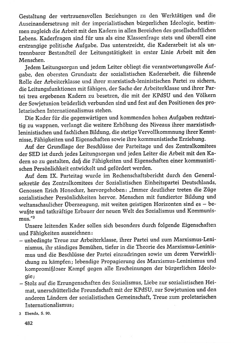 Dokumente der Sozialistischen Einheitspartei Deutschlands (SED) [Deutsche Demokratische Republik (DDR)] 1976-1977, Seite 482 (Dok. SED DDR 1976-1977, S. 482)