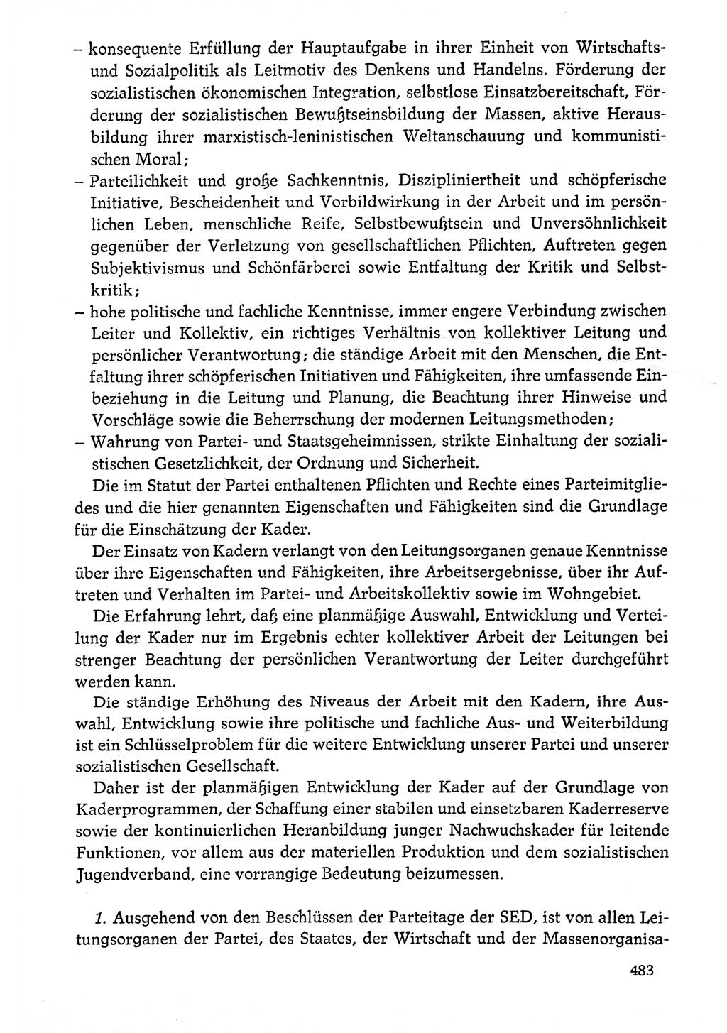 Dokumente der Sozialistischen Einheitspartei Deutschlands (SED) [Deutsche Demokratische Republik (DDR)] 1976-1977, Seite 483 (Dok. SED DDR 1976-1977, S. 483)