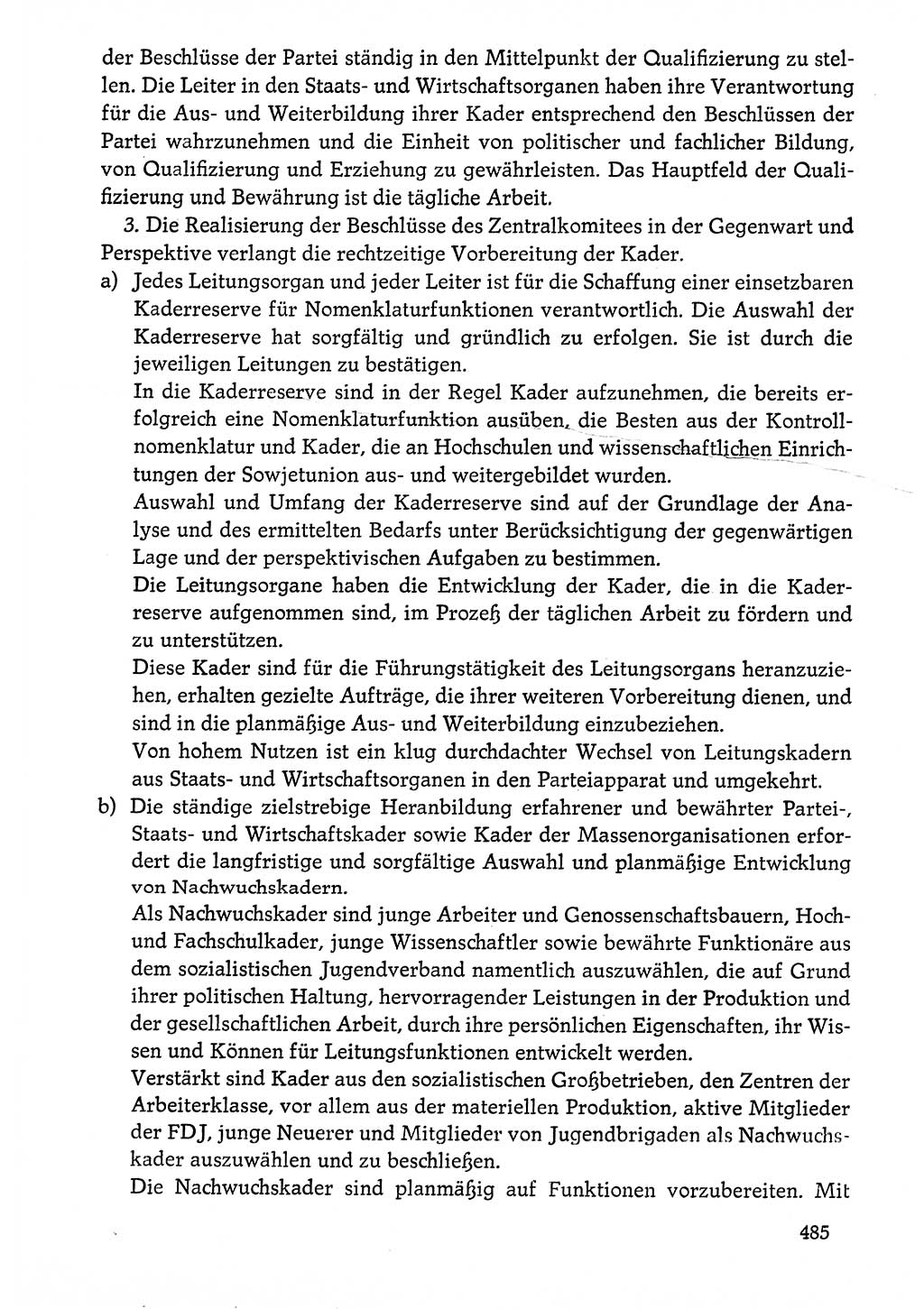 Dokumente der Sozialistischen Einheitspartei Deutschlands (SED) [Deutsche Demokratische Republik (DDR)] 1976-1977, Seite 485 (Dok. SED DDR 1976-1977, S. 485)