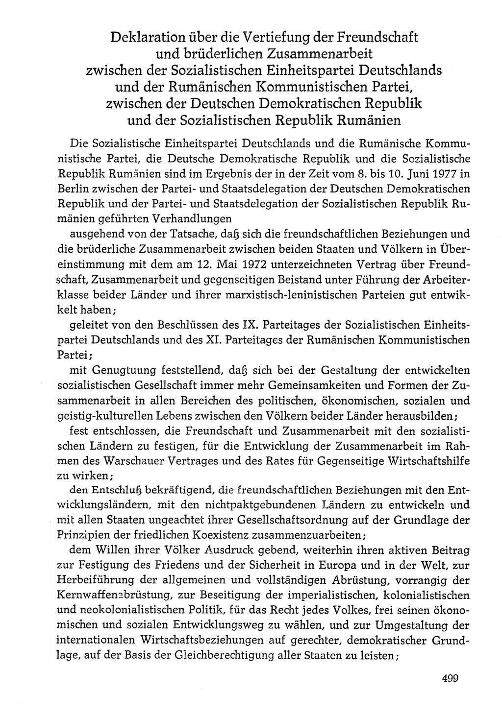 Dokumente der Sozialistischen Einheitspartei Deutschlands (SED) [Deutsche Demokratische Republik (DDR)] 1976-1977, Seite 499 (Dok. SED DDR 1976-1977, S. 499)