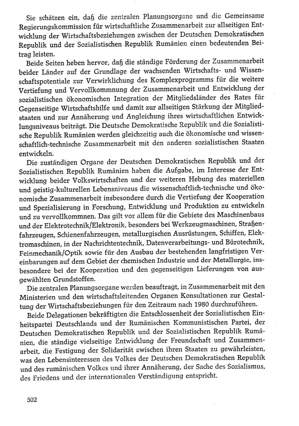 Dokumente der Sozialistischen Einheitspartei Deutschlands (SED) [Deutsche Demokratische Republik (DDR)] 1976-1977, Seite 502 (Dok. SED DDR 1976-1977, S. 502)
