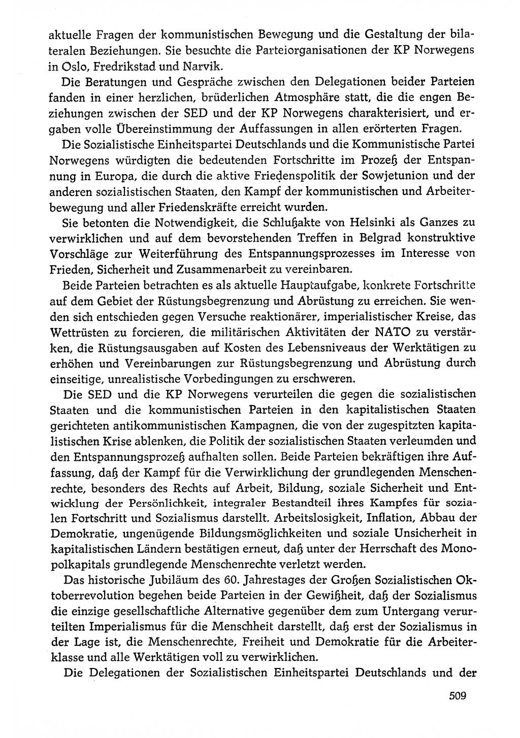 Dokumente der Sozialistischen Einheitspartei Deutschlands (SED) [Deutsche Demokratische Republik (DDR)] 1976-1977, Seite 509 (Dok. SED DDR 1976-1977, S. 509)