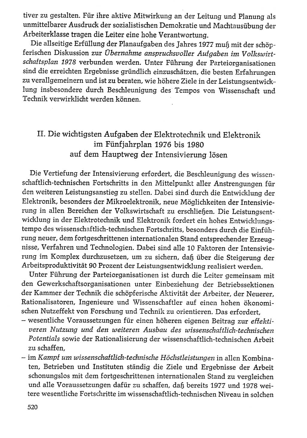 Dokumente der Sozialistischen Einheitspartei Deutschlands (SED) [Deutsche Demokratische Republik (DDR)] 1976-1977, Seite 520 (Dok. SED DDR 1976-1977, S. 520)