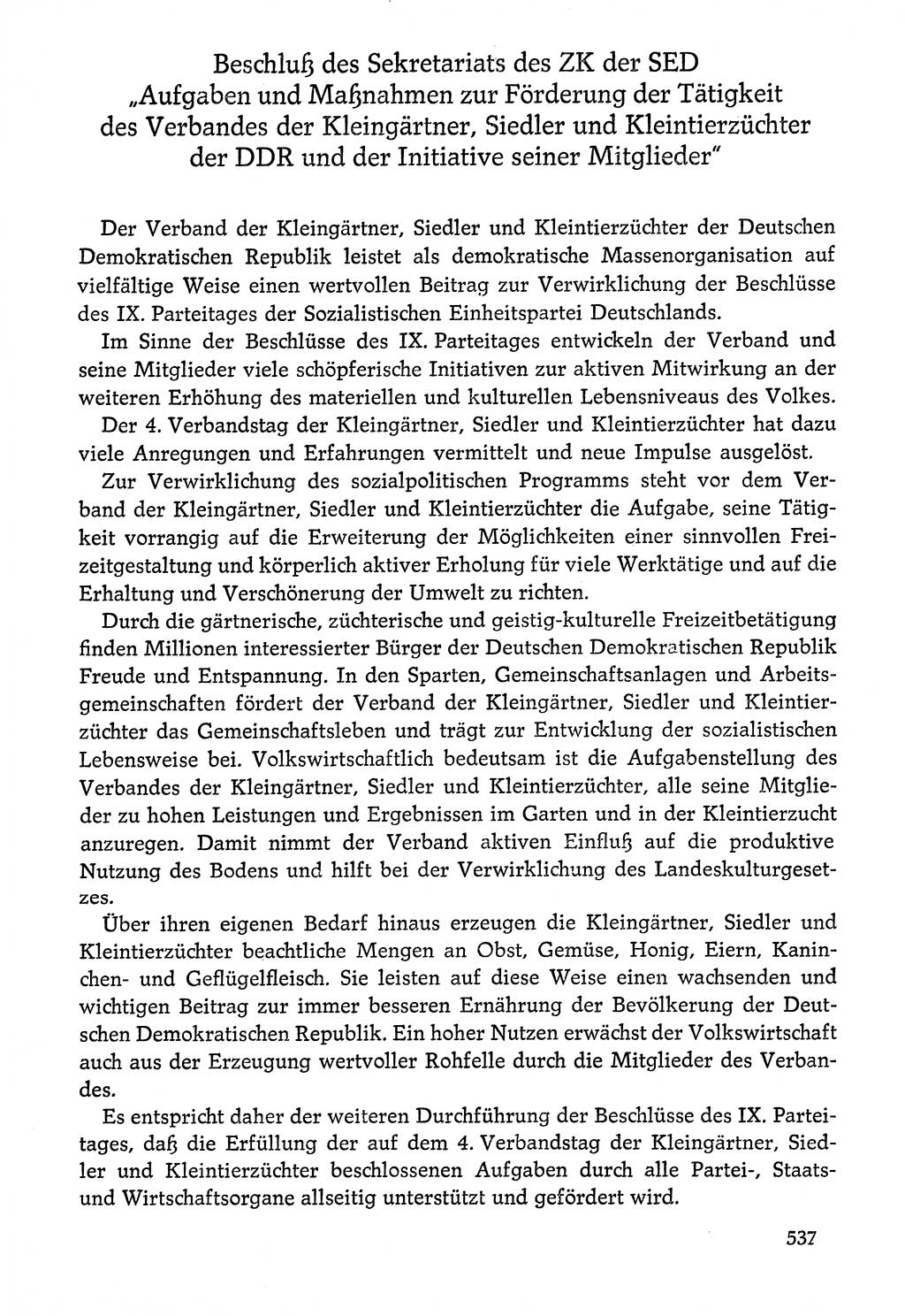 Dokumente der Sozialistischen Einheitspartei Deutschlands (SED) [Deutsche Demokratische Republik (DDR)] 1976-1977, Seite 537 (Dok. SED DDR 1976-1977, S. 537)