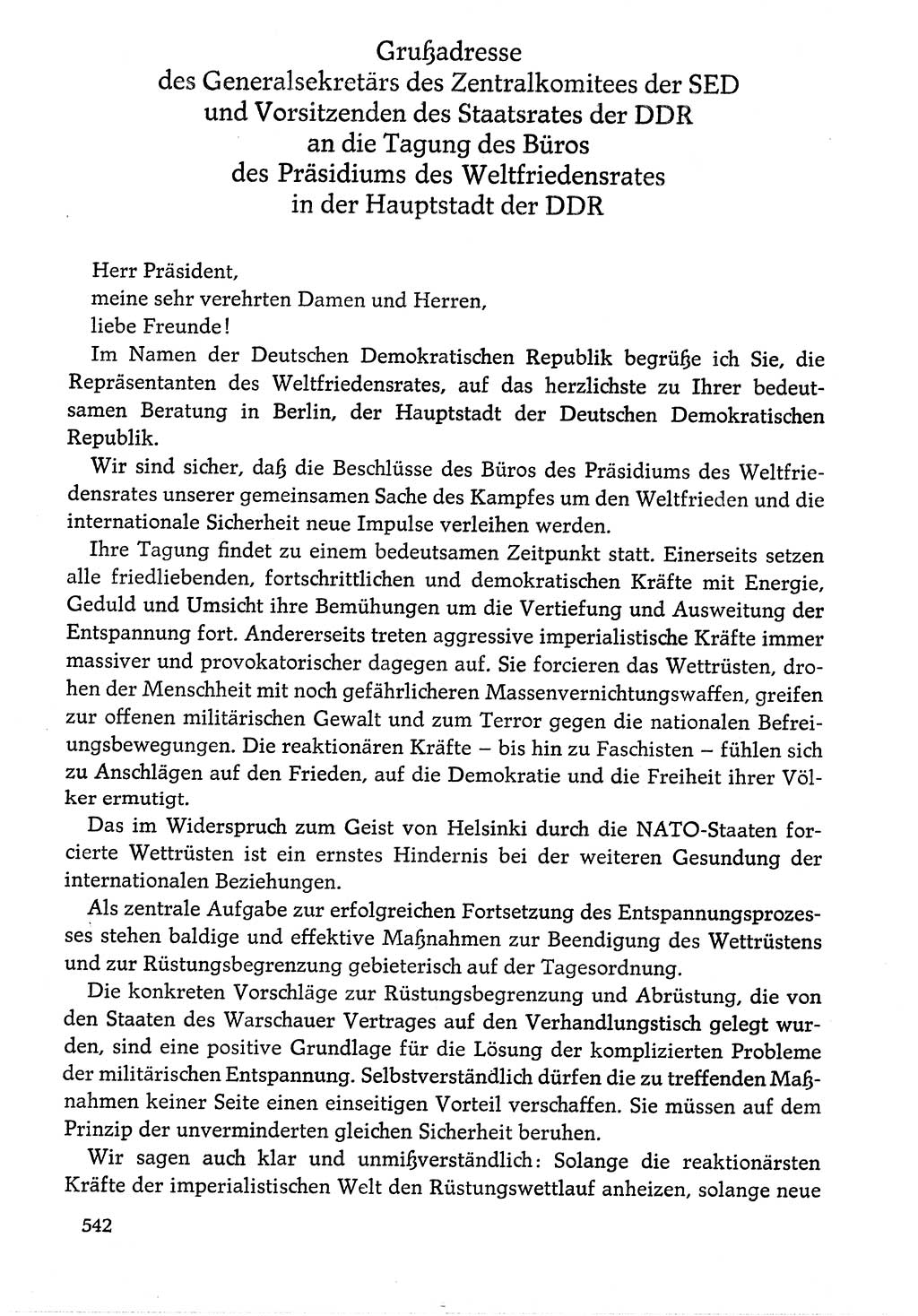 Dokumente der Sozialistischen Einheitspartei Deutschlands (SED) [Deutsche Demokratische Republik (DDR)] 1976-1977, Seite 542 (Dok. SED DDR 1976-1977, S. 542)
