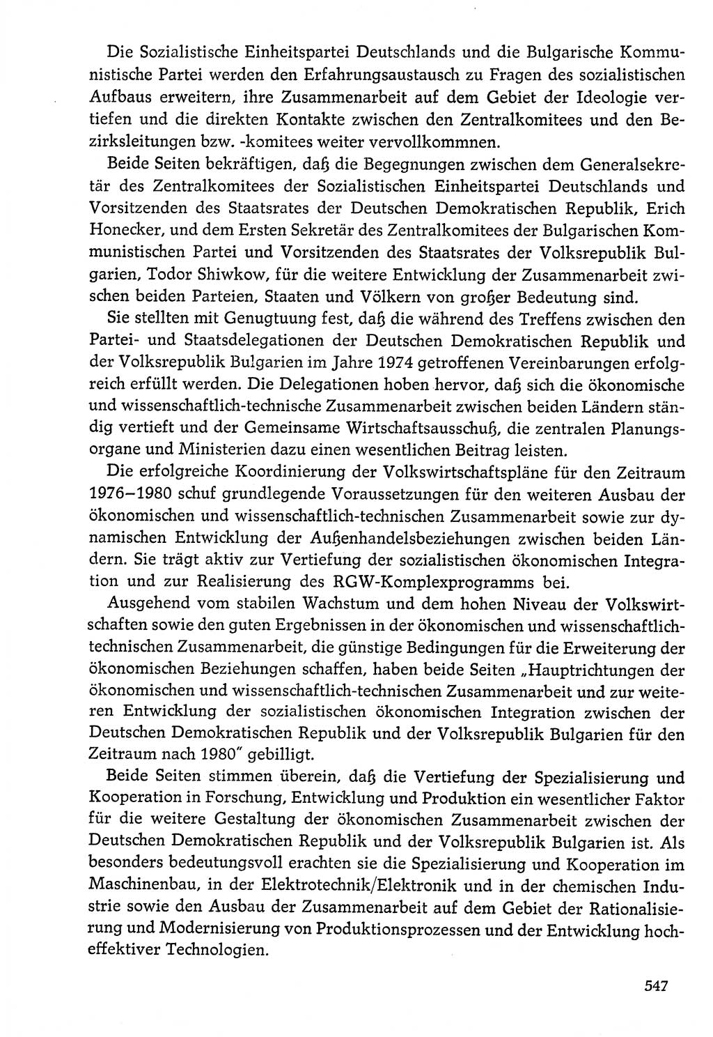 Dokumente der Sozialistischen Einheitspartei Deutschlands (SED) [Deutsche Demokratische Republik (DDR)] 1976-1977, Seite 547 (Dok. SED DDR 1976-1977, S. 547)