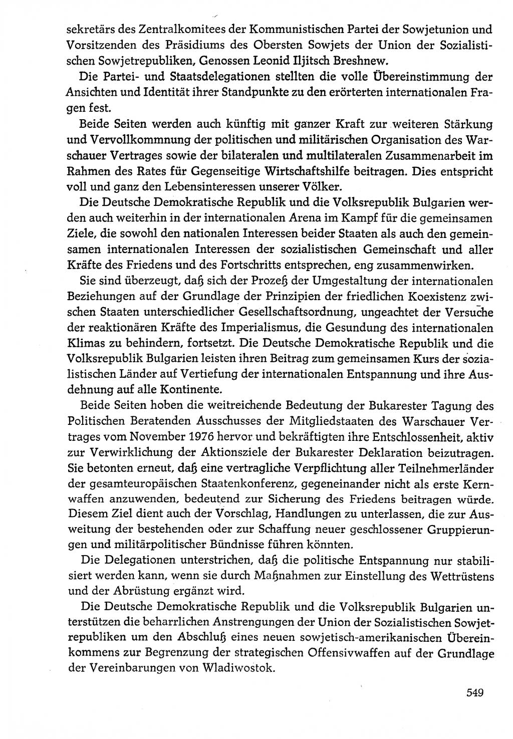 Dokumente der Sozialistischen Einheitspartei Deutschlands (SED) [Deutsche Demokratische Republik (DDR)] 1976-1977, Seite 549 (Dok. SED DDR 1976-1977, S. 549)