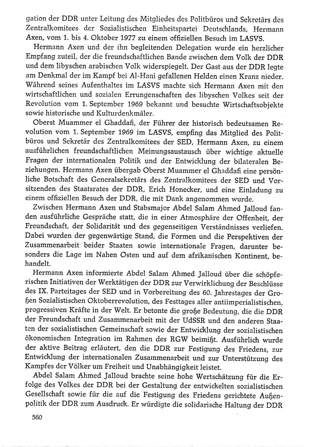 Dokumente der Sozialistischen Einheitspartei Deutschlands (SED) [Deutsche Demokratische Republik (DDR)] 1976-1977, Seite 560 (Dok. SED DDR 1976-1977, S. 560)