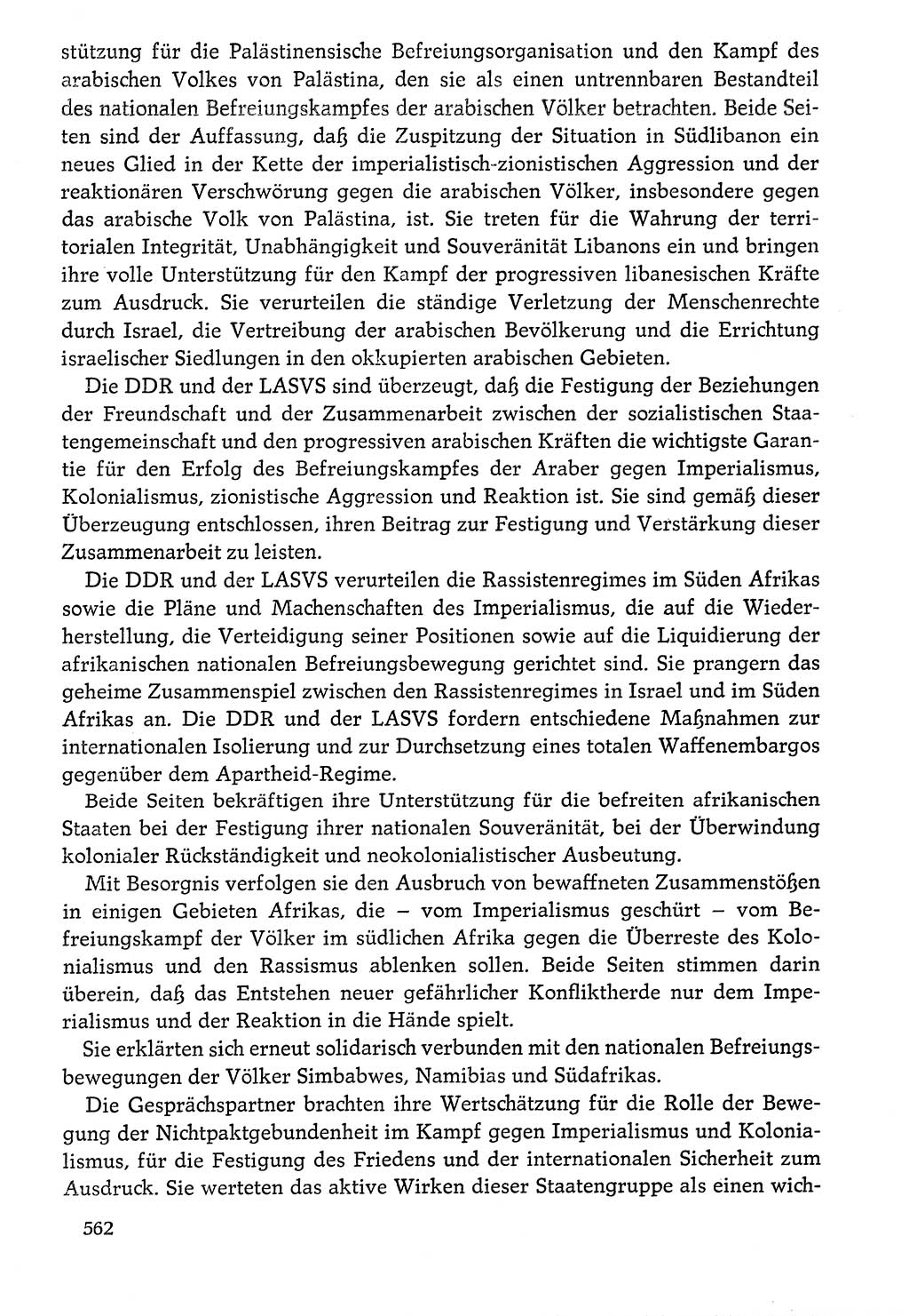 Dokumente der Sozialistischen Einheitspartei Deutschlands (SED) [Deutsche Demokratische Republik (DDR)] 1976-1977, Seite 562 (Dok. SED DDR 1976-1977, S. 562)