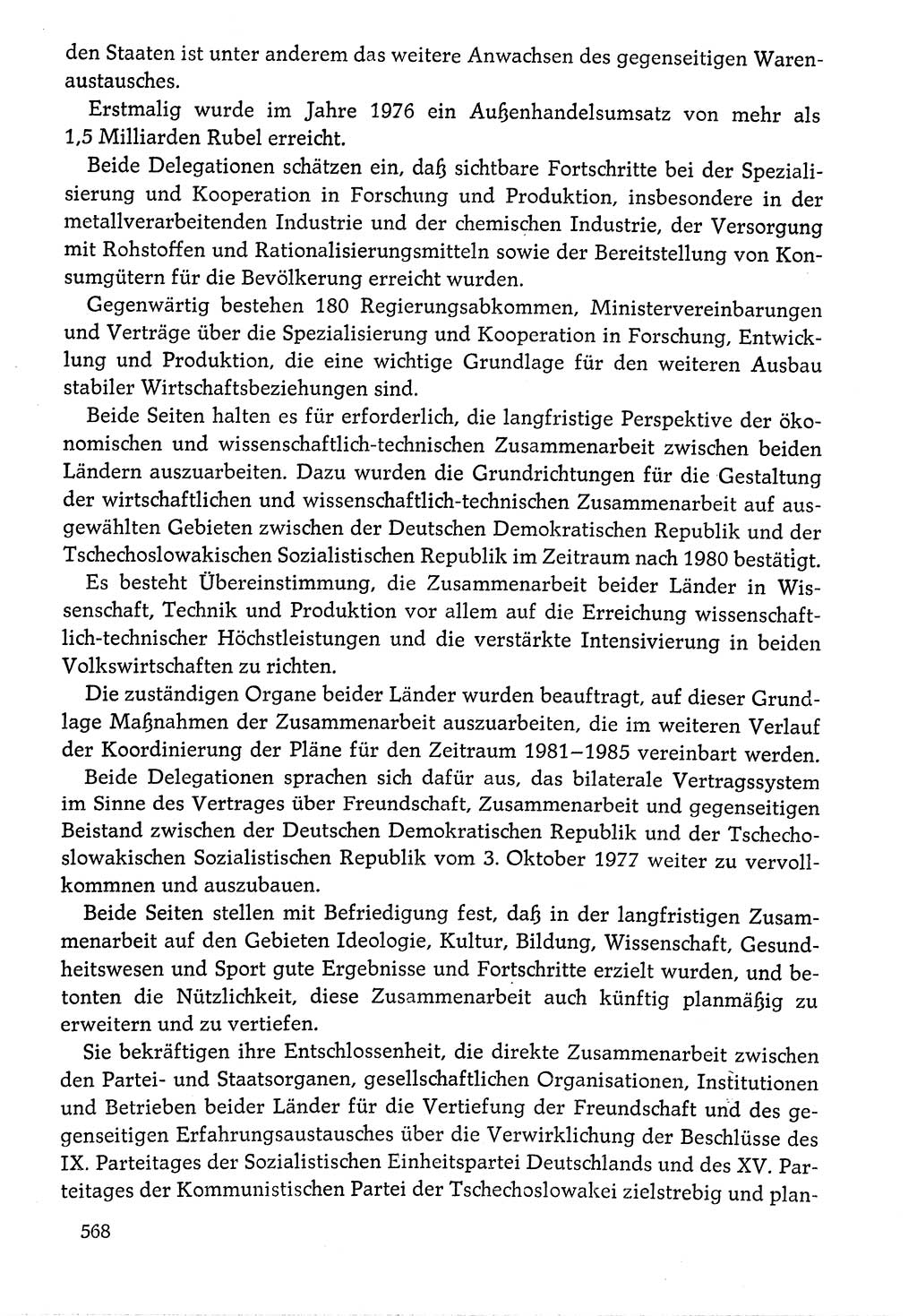 Dokumente der Sozialistischen Einheitspartei Deutschlands (SED) [Deutsche Demokratische Republik (DDR)] 1976-1977, Seite 568 (Dok. SED DDR 1976-1977, S. 568)