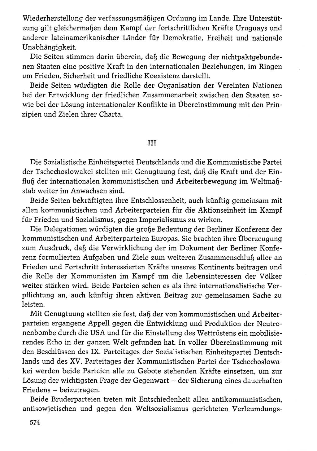 Dokumente der Sozialistischen Einheitspartei Deutschlands (SED) [Deutsche Demokratische Republik (DDR)] 1976-1977, Seite 574 (Dok. SED DDR 1976-1977, S. 574)