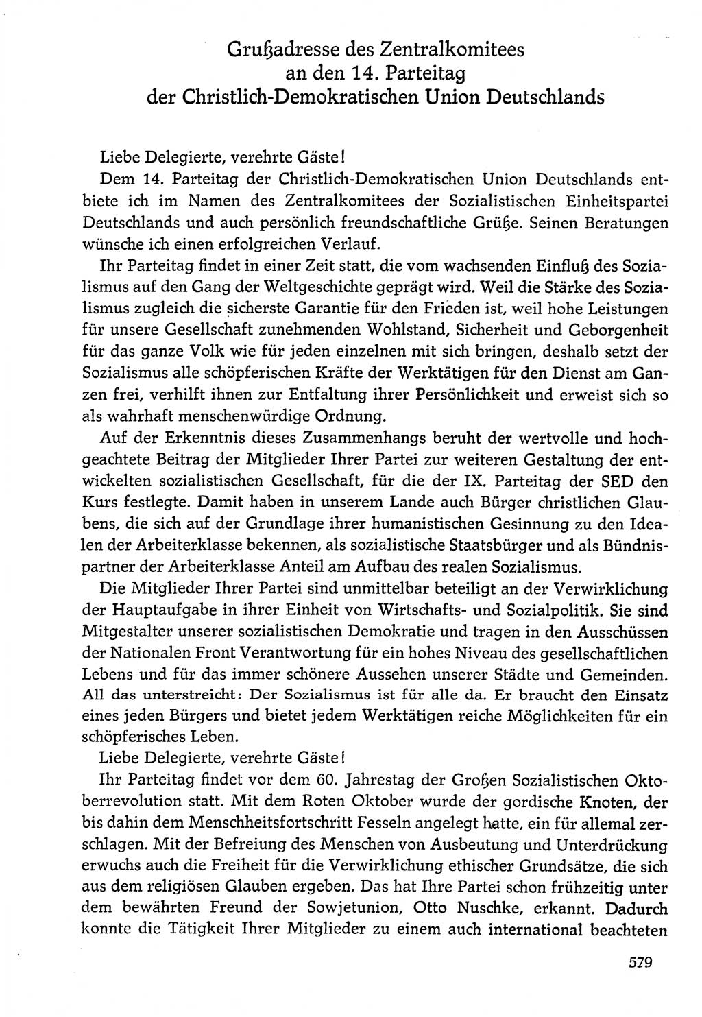 Dokumente der Sozialistischen Einheitspartei Deutschlands (SED) [Deutsche Demokratische Republik (DDR)] 1976-1977, Seite 579 (Dok. SED DDR 1976-1977, S. 579)