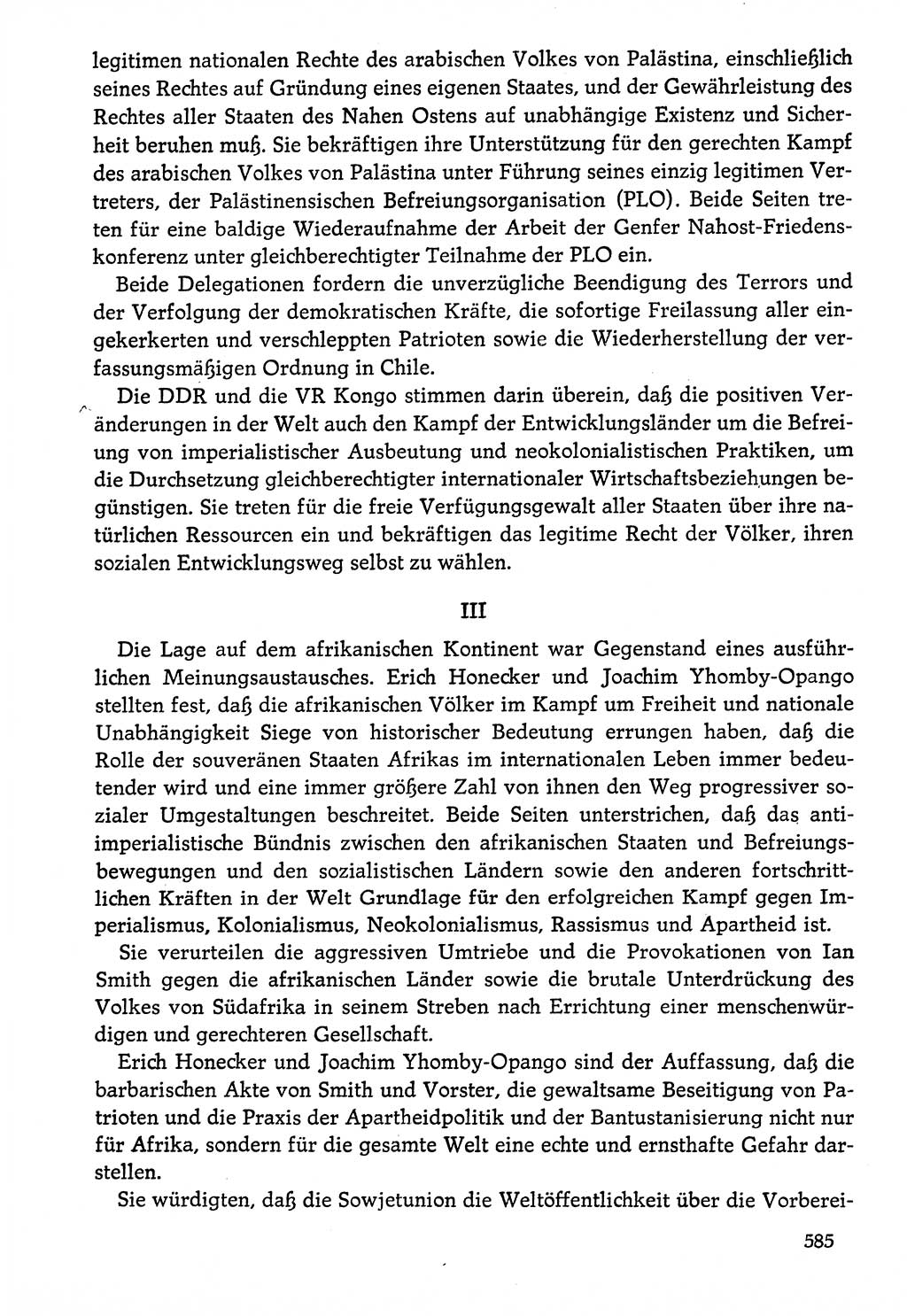 Dokumente der Sozialistischen Einheitspartei Deutschlands (SED) [Deutsche Demokratische Republik (DDR)] 1976-1977, Seite 585 (Dok. SED DDR 1976-1977, S. 585)
