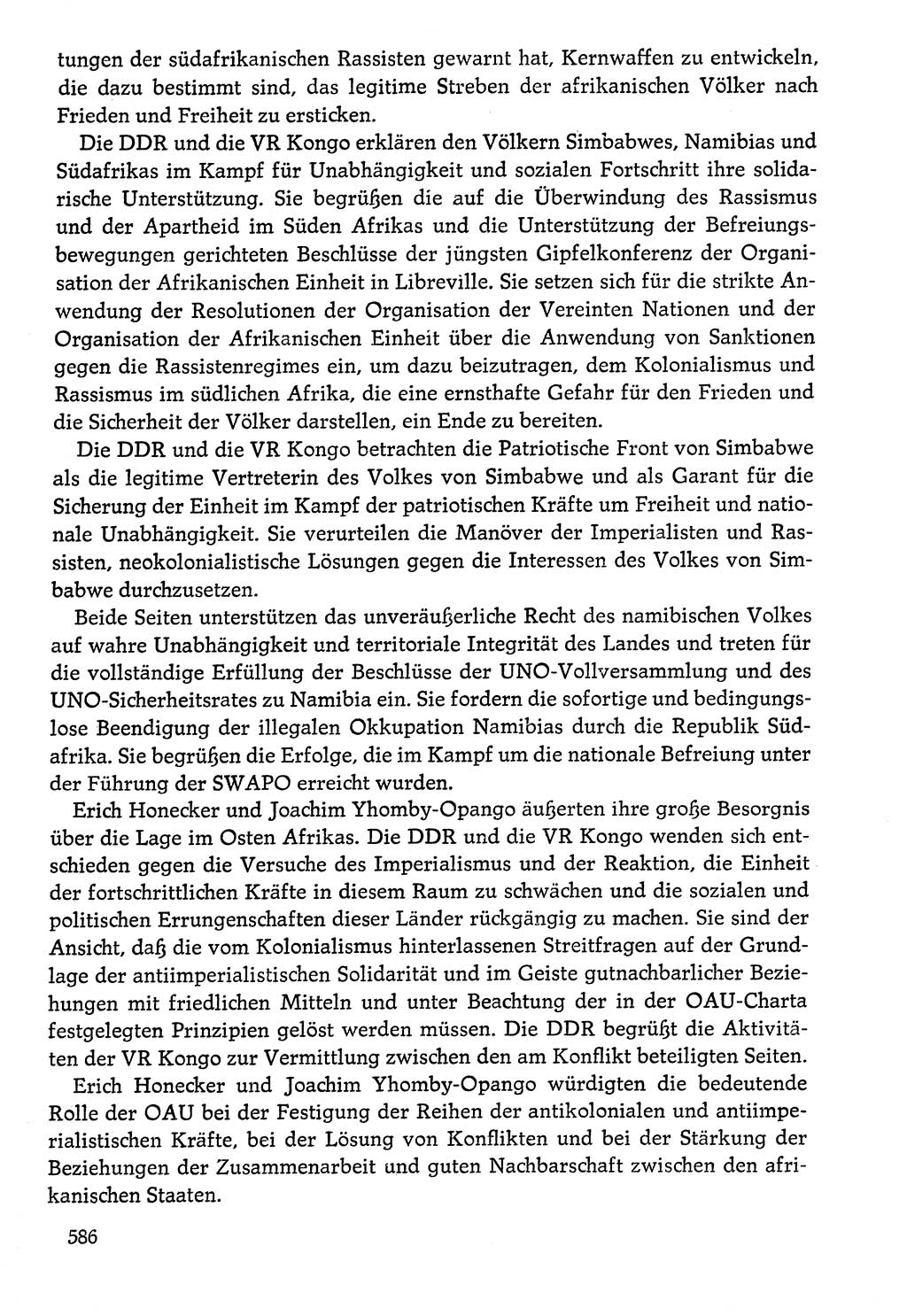 Dokumente der Sozialistischen Einheitspartei Deutschlands (SED) [Deutsche Demokratische Republik (DDR)] 1976-1977, Seite 586 (Dok. SED DDR 1976-1977, S. 586)