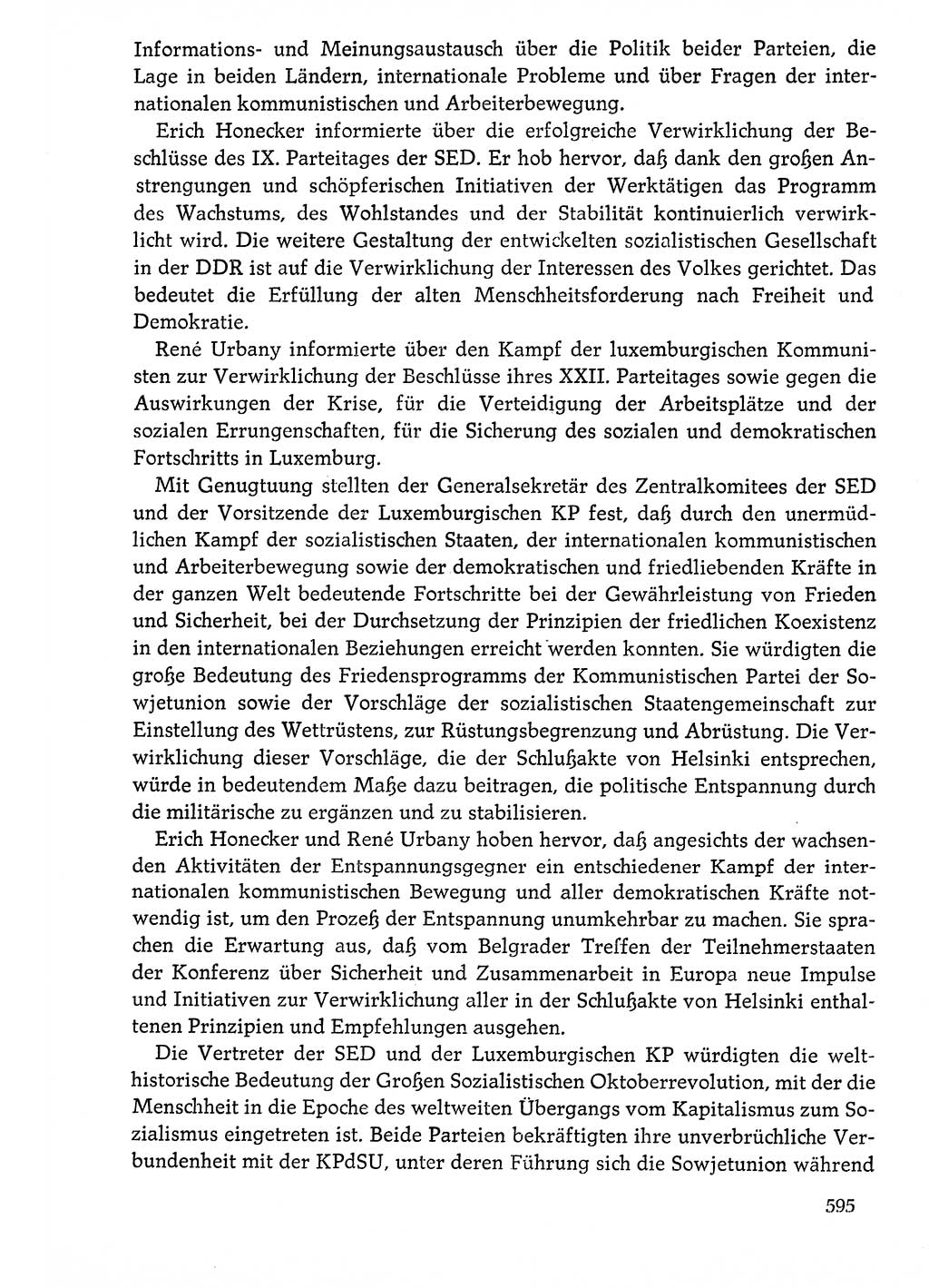 Dokumente der Sozialistischen Einheitspartei Deutschlands (SED) [Deutsche Demokratische Republik (DDR)] 1976-1977, Seite 595 (Dok. SED DDR 1976-1977, S. 595)